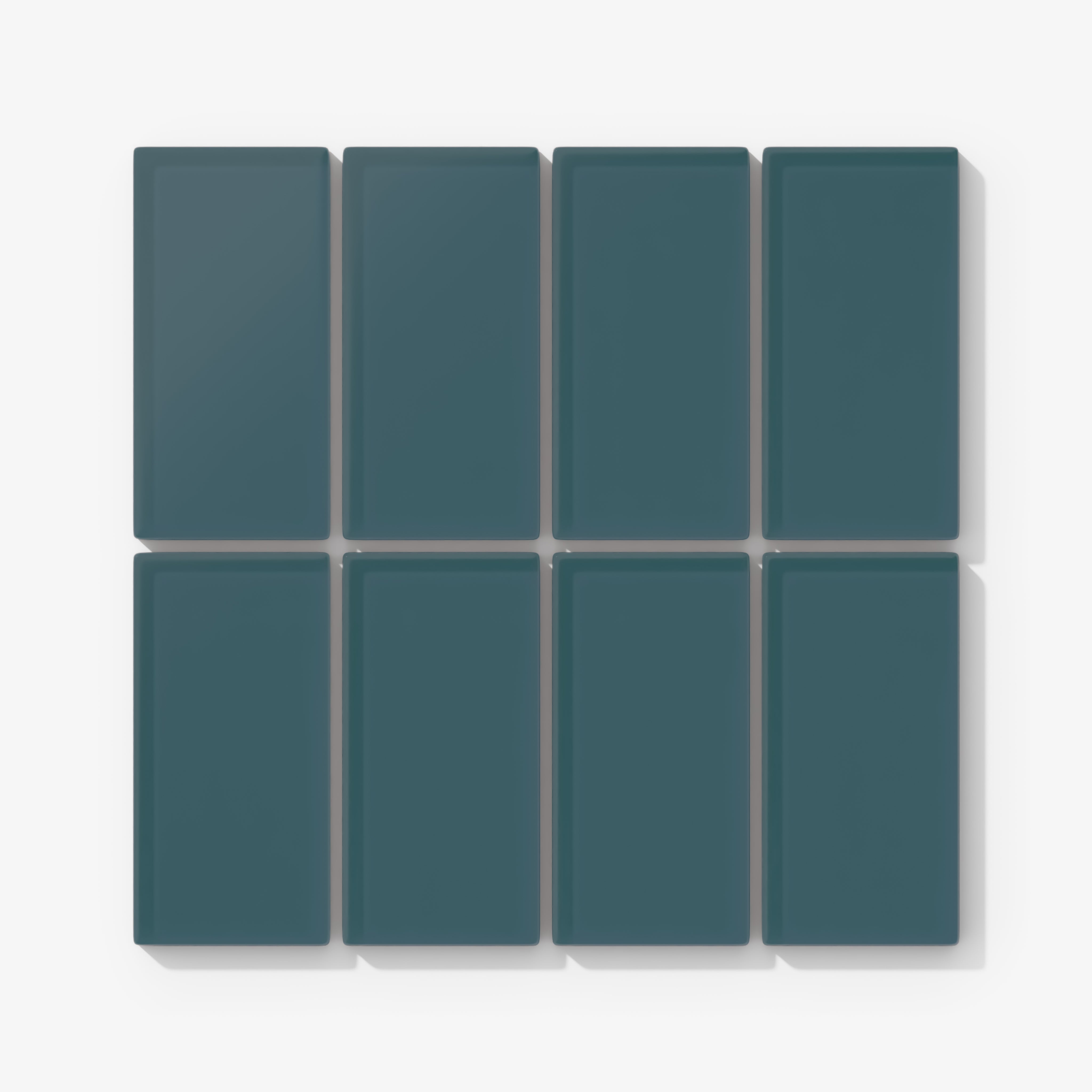 2x4 Straight Set Sheeted Glass Mosaic Tile in Magpie Matte
