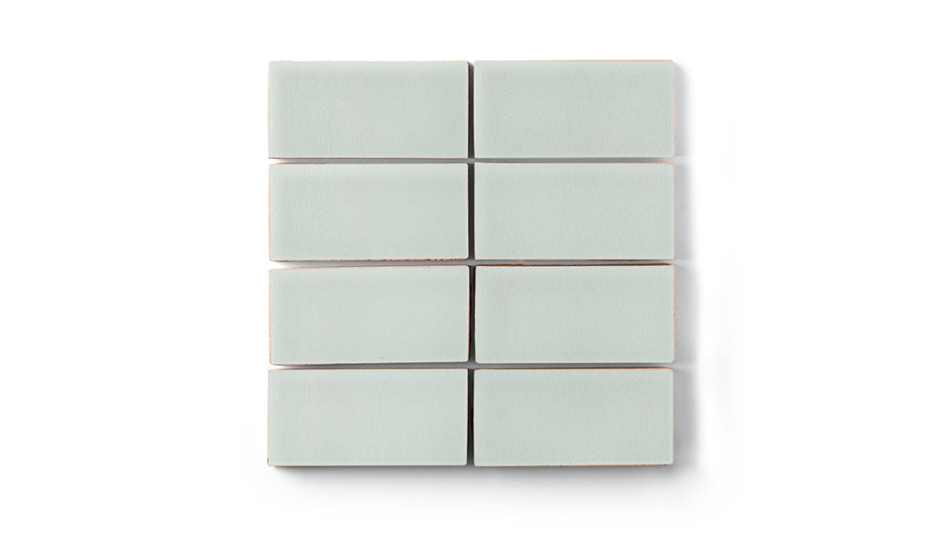 2x4 Straight Set Sheeted Original Ceramic Mosaic Tile in Salton Sea Gloss