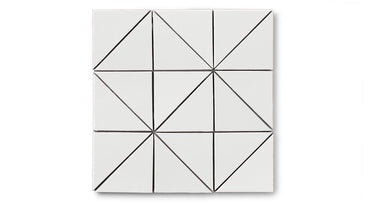 4" Triangle Original Ceramic Tile in Frost Matte