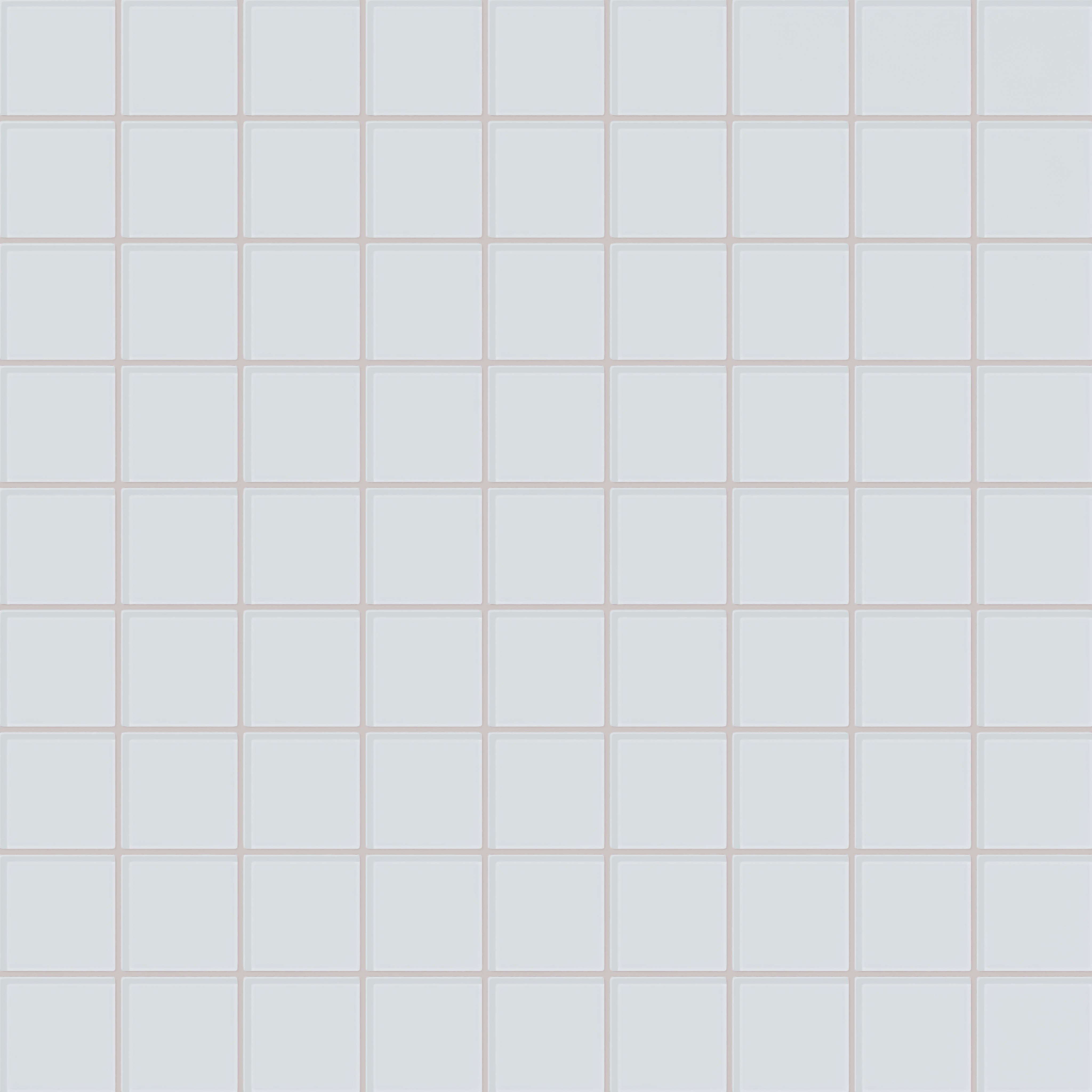 3x3 Straight Set Sheeted Glass Mosaic Tile in Snowy Owl Gloss