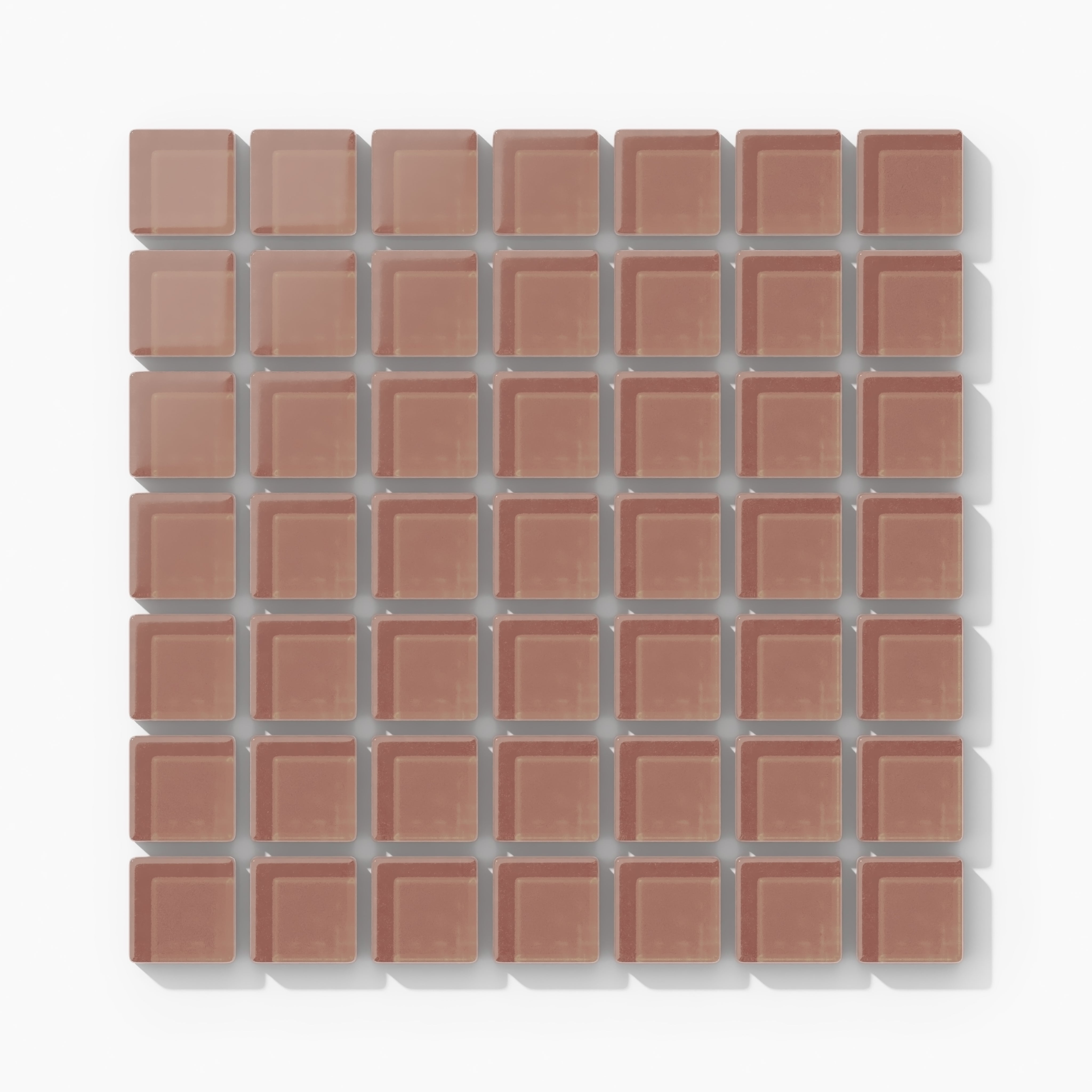 1x1 Straight Set Sheeted Glass Mosaic Tile in Flicker Matte