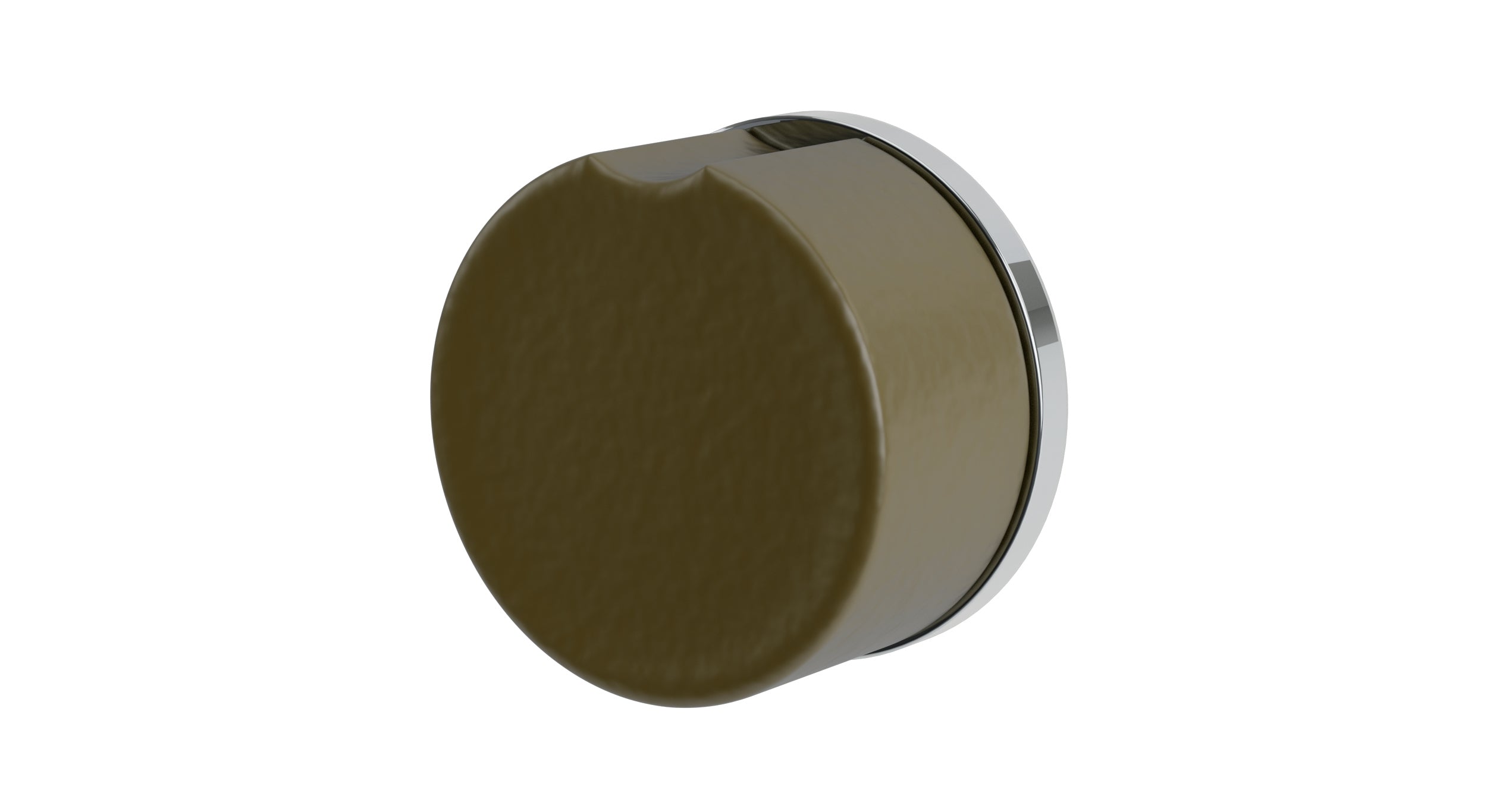 Foundry One Handle Wall Mount Diverter/Volume Control Shower Trim with Groove Ceramic Knob Handle in Polished Chrome