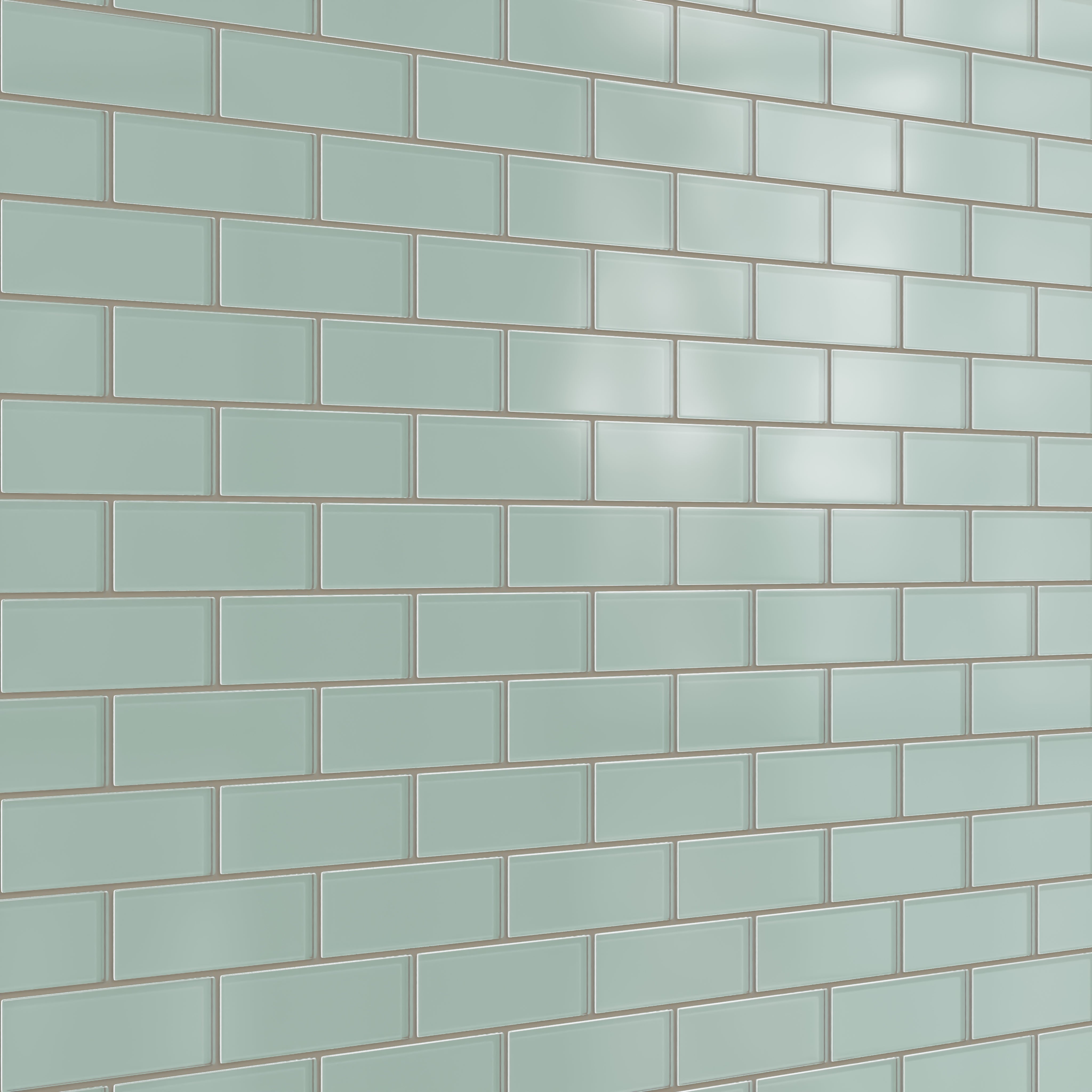 2x6 Glass Tile in Kingfisher Matte