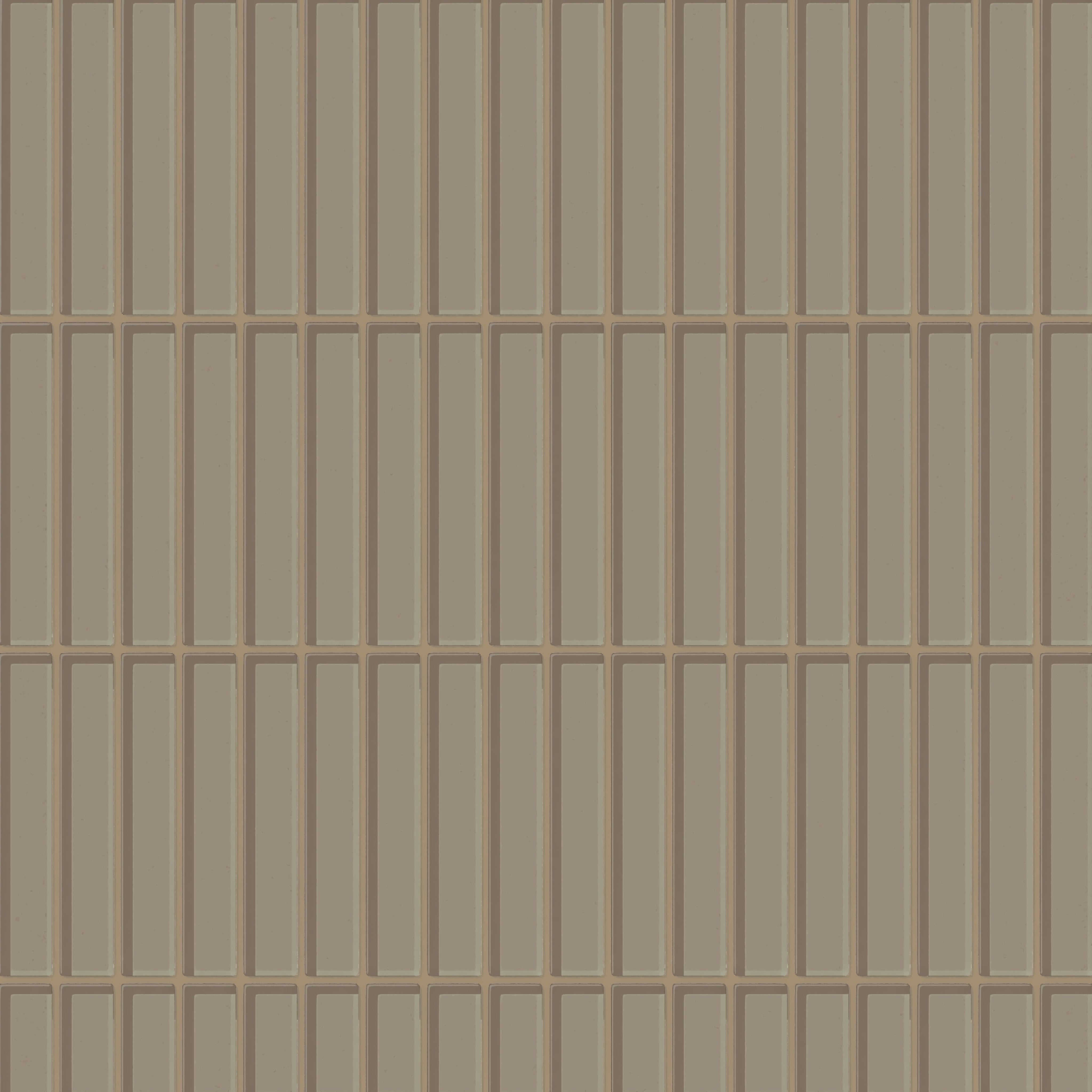 1x6 Straight Set Sheeted Glass Mosaic Tile in Quail Gloss