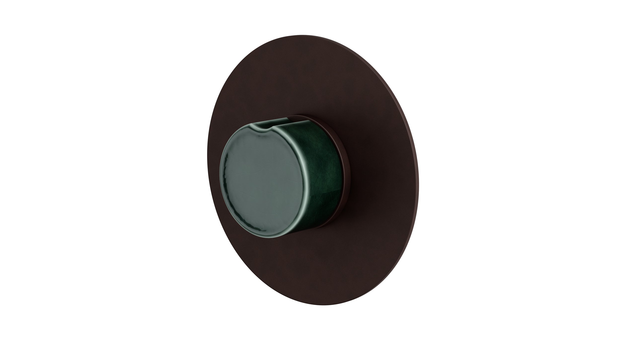 Foundry One Handle Wall Mount Shower Trim with Groove Ceramic Knob Handle in Architectural Copper