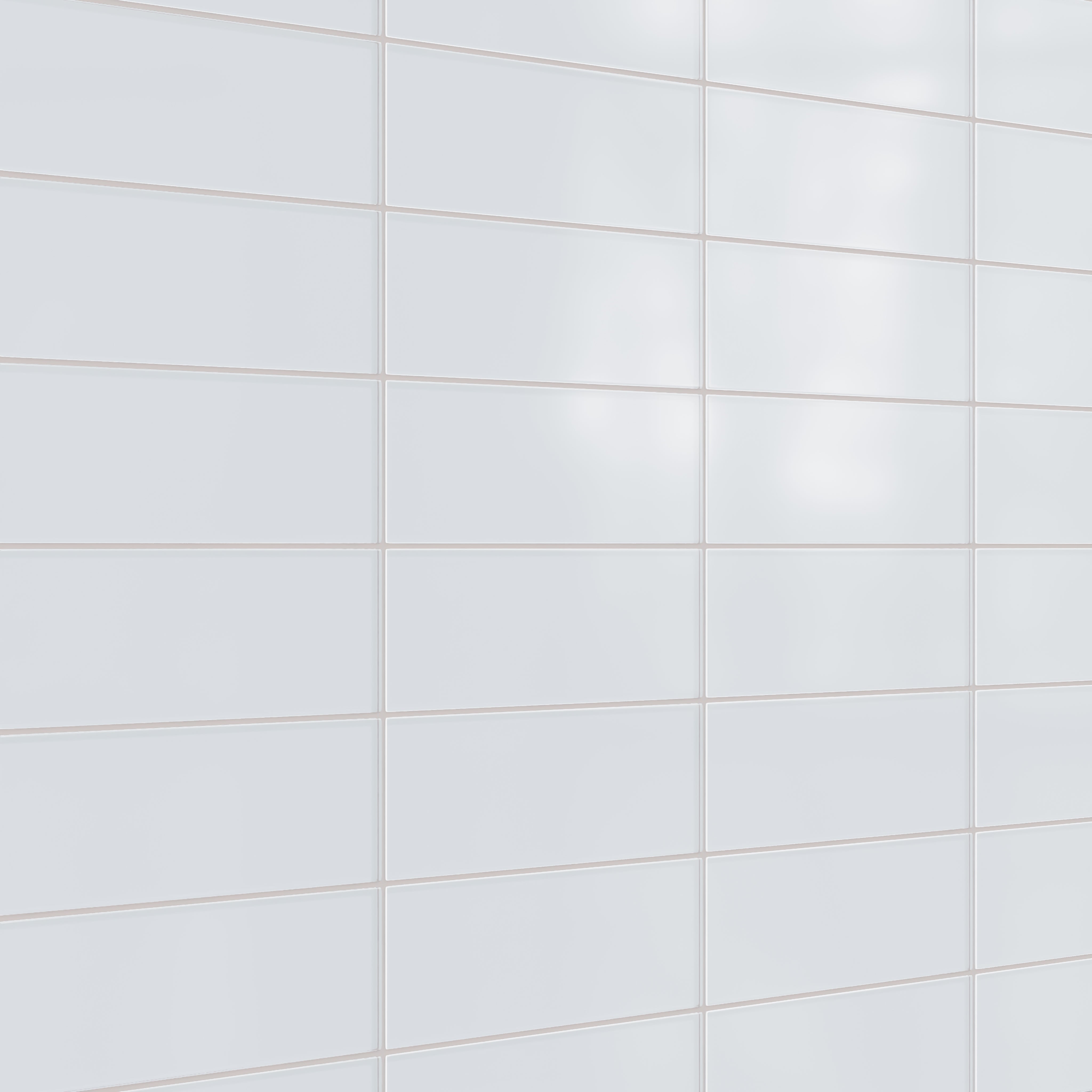 4x12 Glass Tile in Snowy Owl Matte