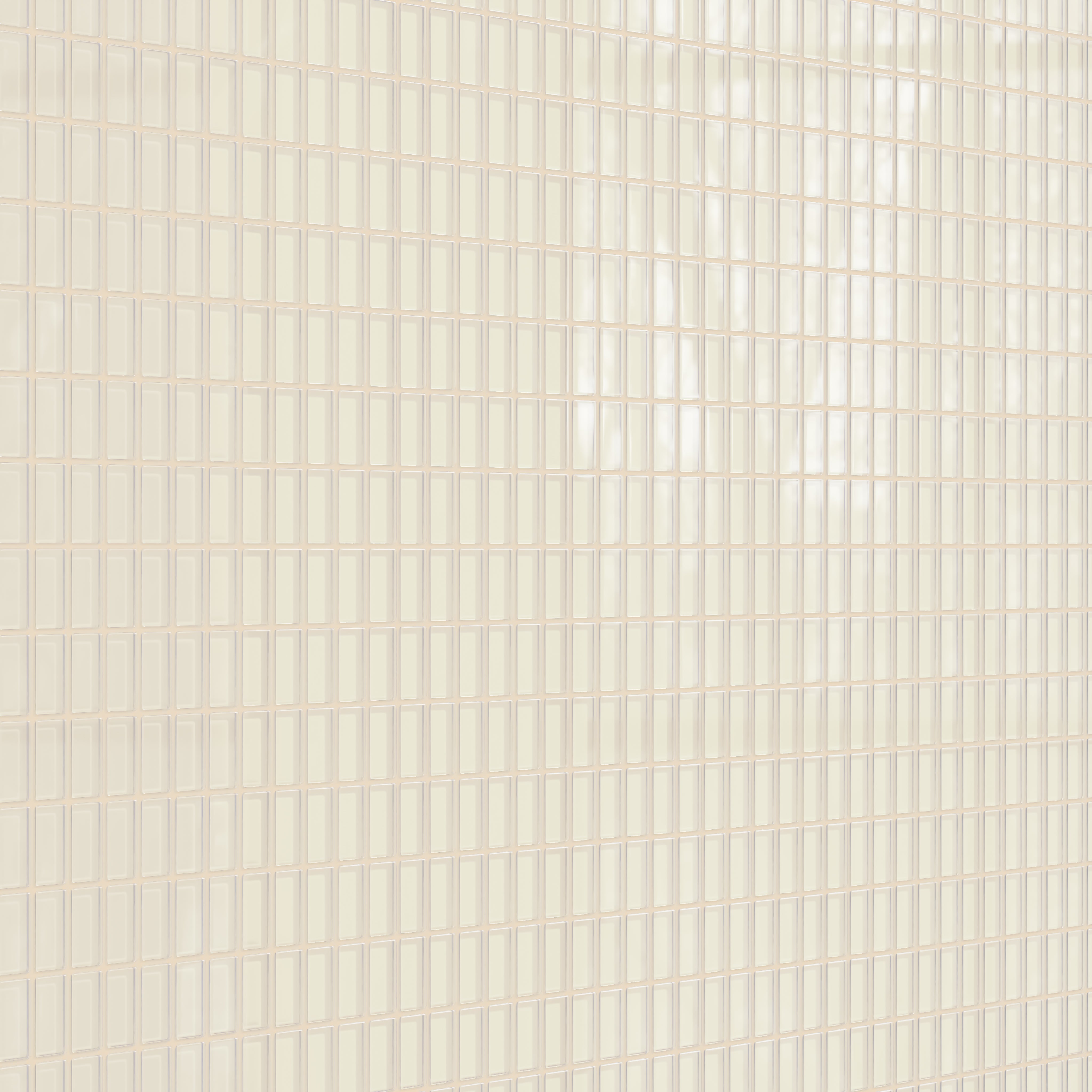 1x2 Straight Set Sheeted Glass Mosaic Tile in Sparrow Gloss