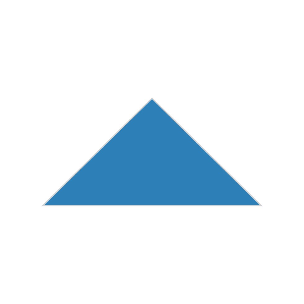 6" Triangle Original Ceramic Tile in Aegean Sea Matte