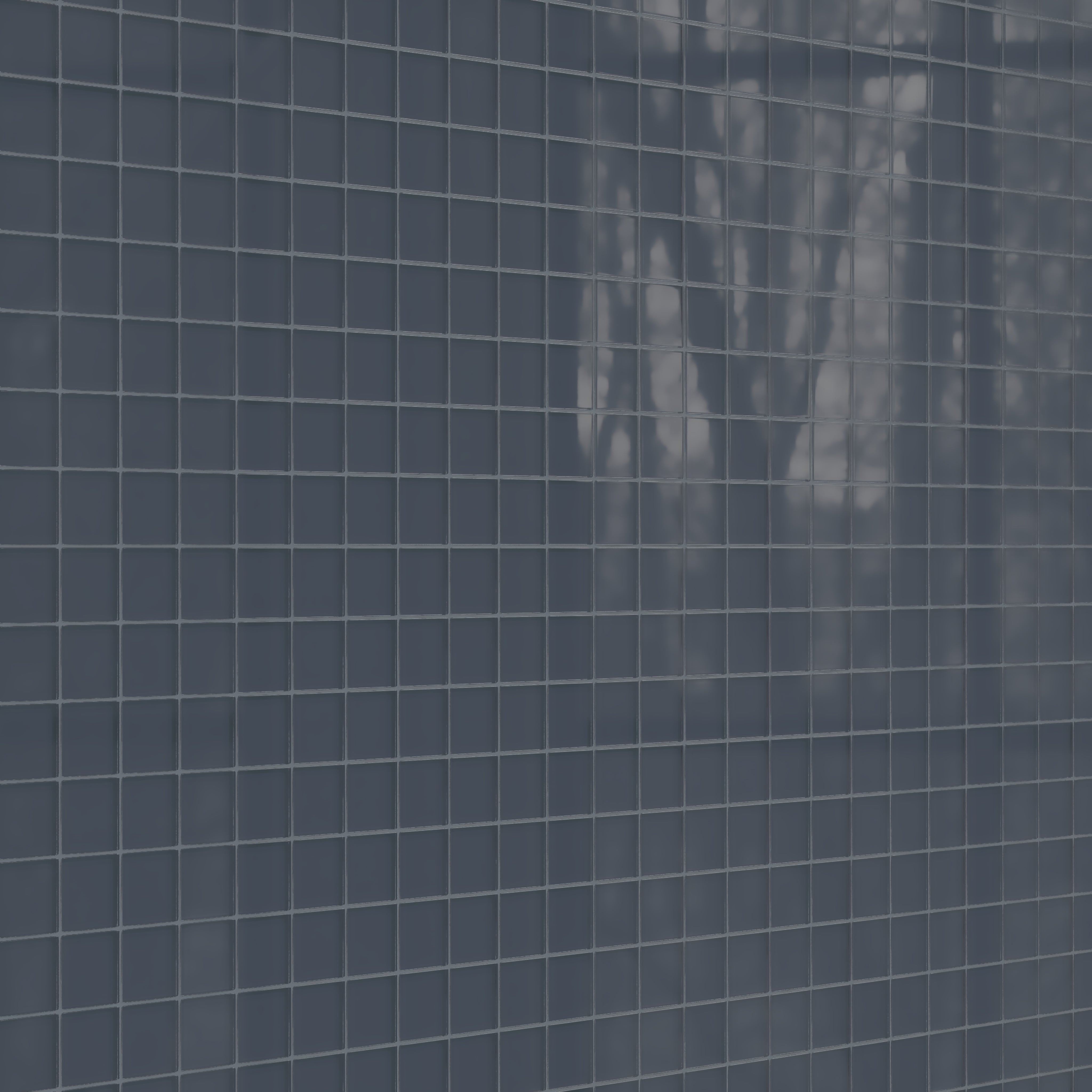 3x3 Straight Set Sheeted Glass Mosaic Tile in Junco Gloss