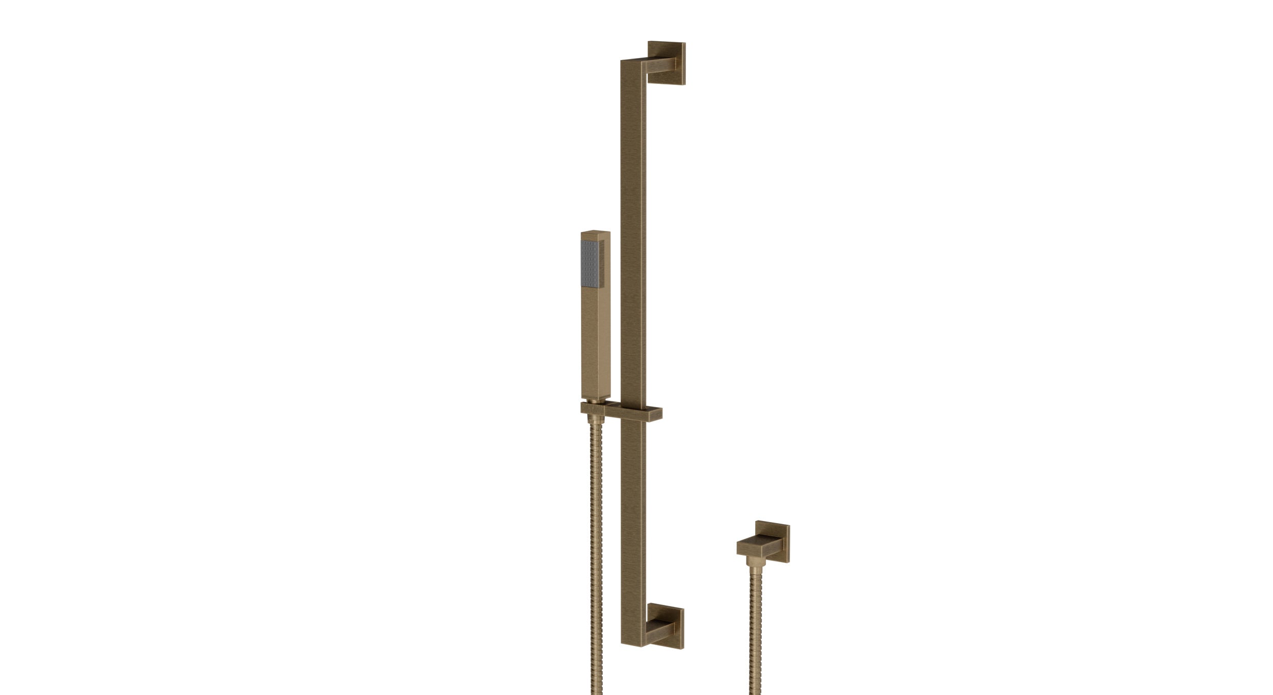 Flatiron Positioning Bar Kit - Less Hand Shower in Antique Brass