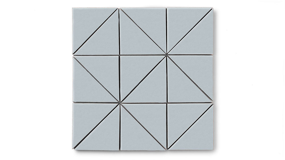 4" Triangle Original Ceramic Tile in Crater Lake Matte