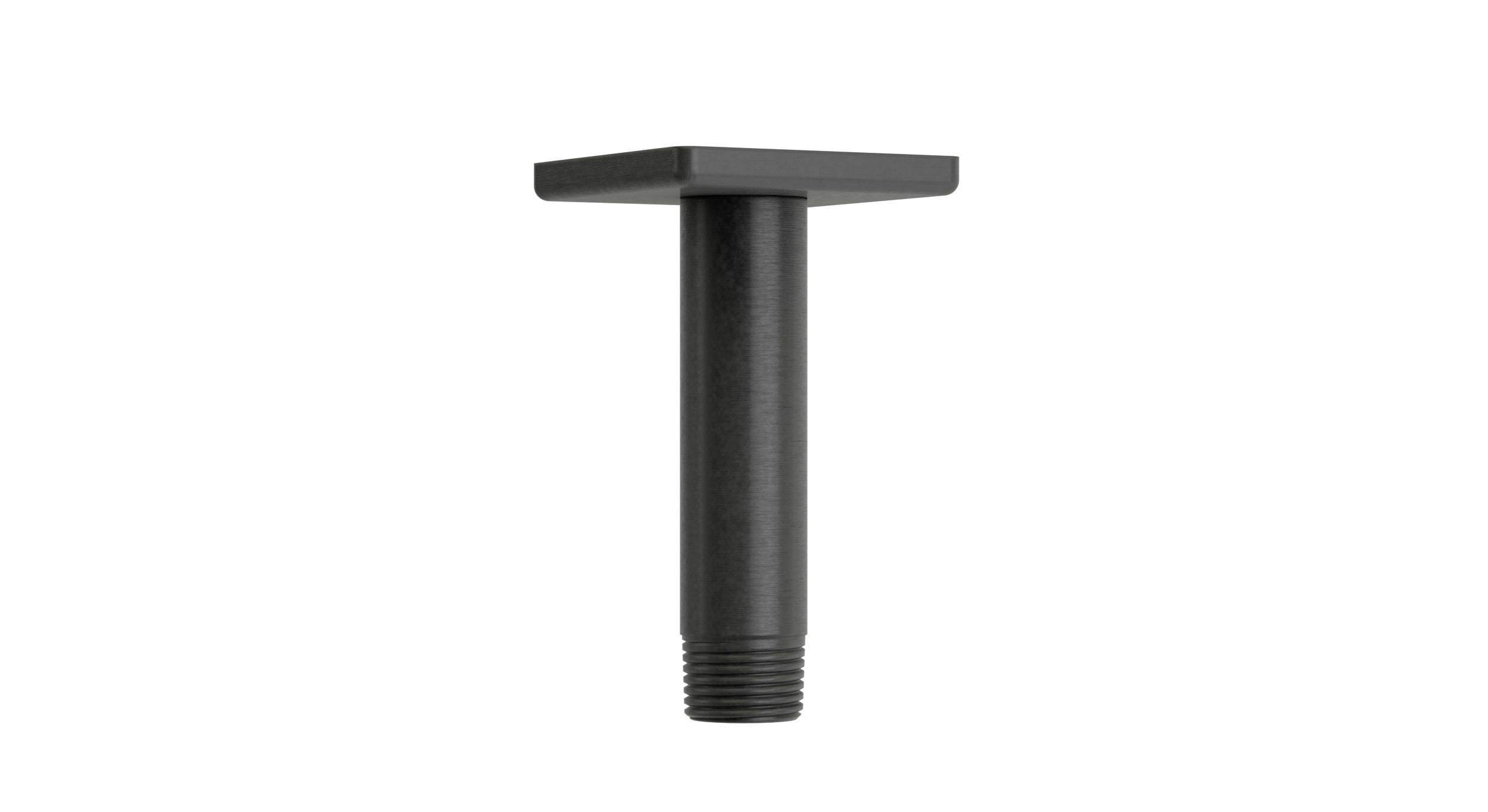 Flatiron 4" Straight Shower Arm with Flange in Blackened Nickel
