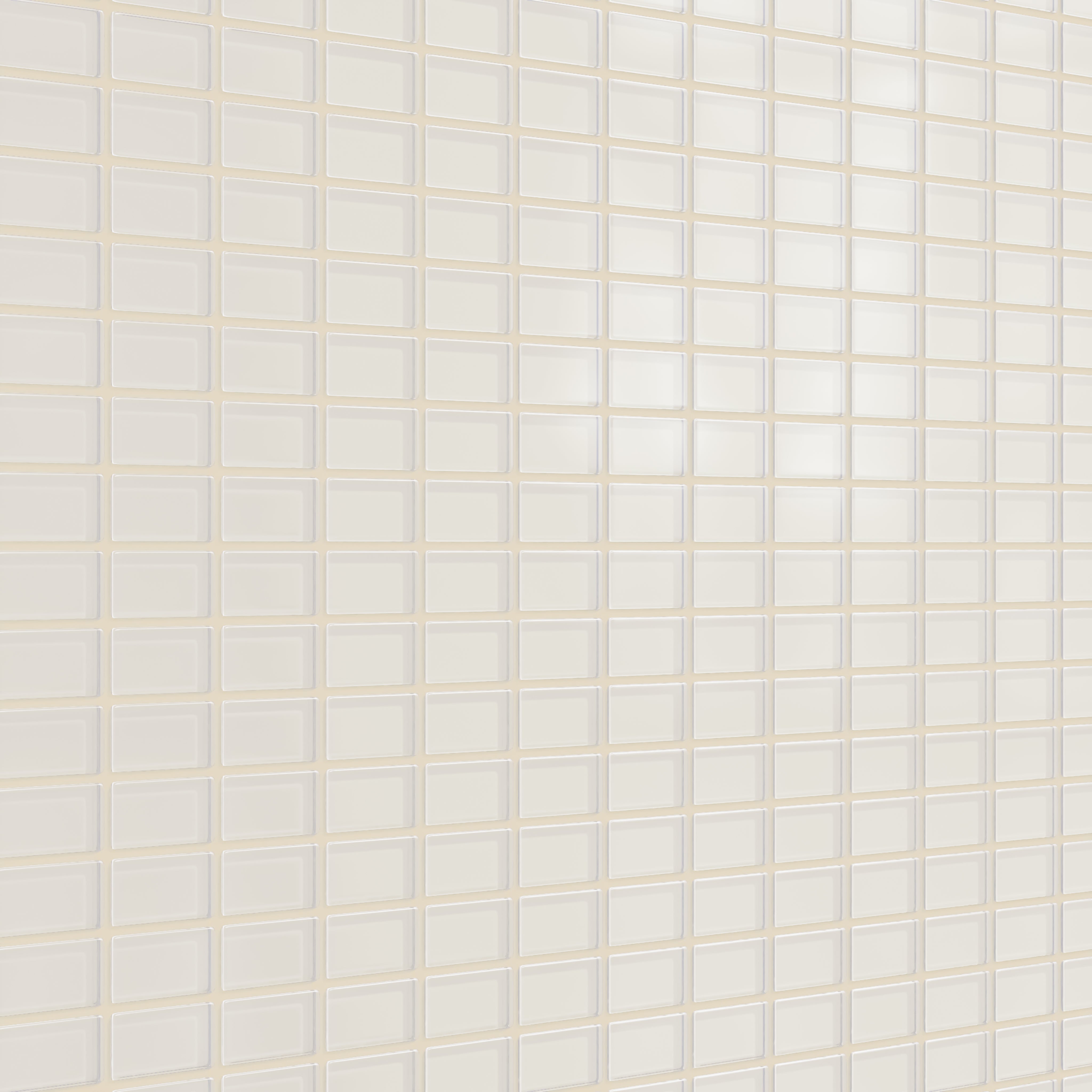 1x2 Straight Set Sheeted Glass Mosaic Tile in Dove Matte