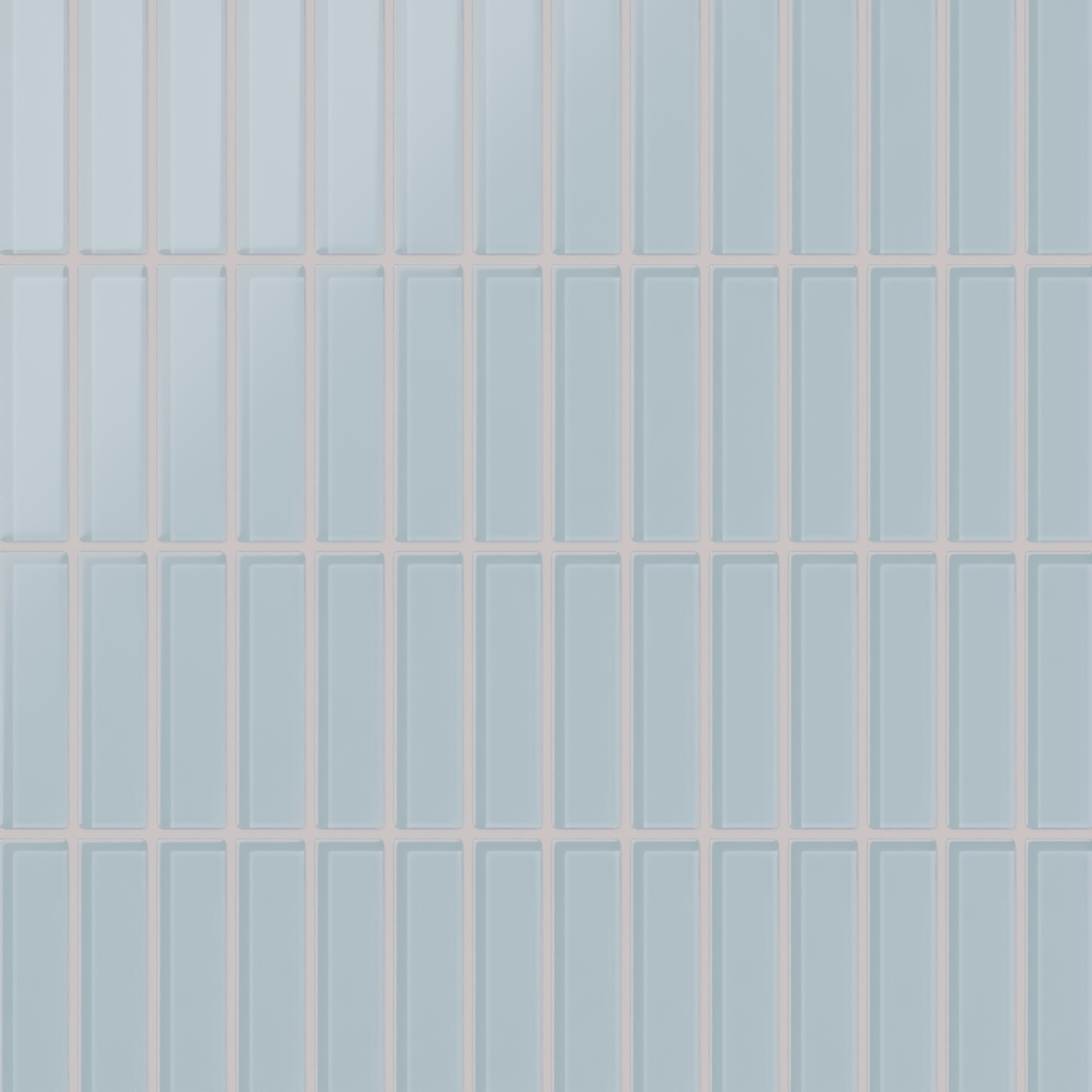 1x4 Straight Set Sheeted Glass Mosaic Tile in Partridge Matte