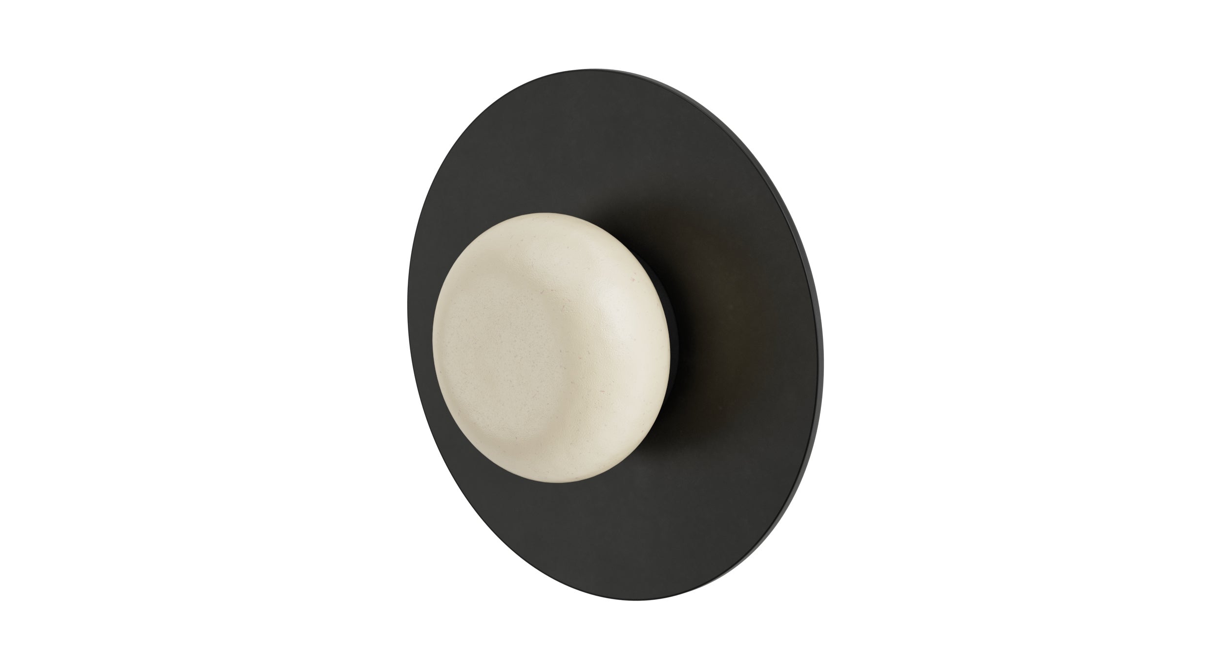 Foundry One Handle Wall Mount Shower Trim with Pebble Ceramic Knob Handle in Oil Rubbed Bronze
