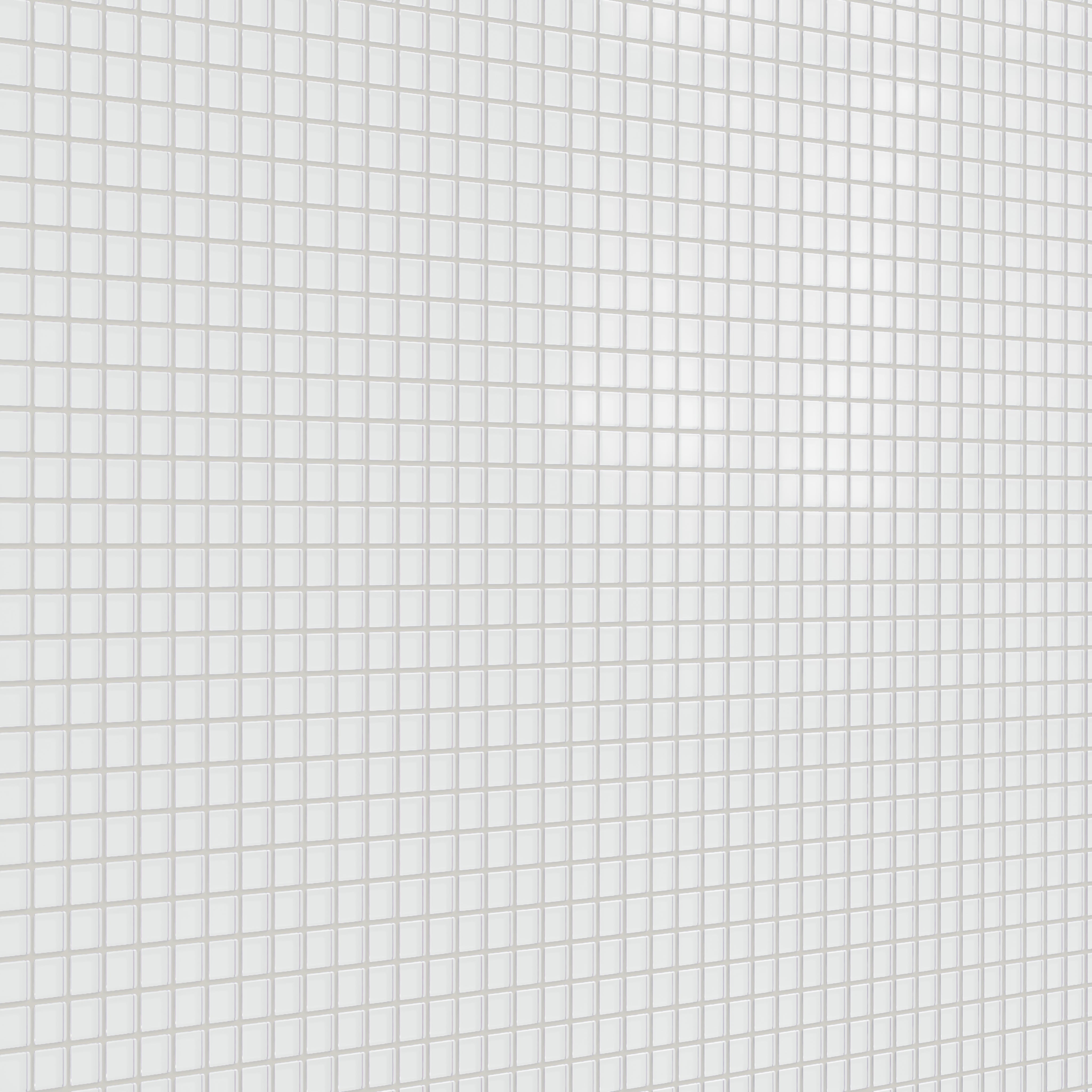 1x1 Straight Set Sheeted Glass Mosaic Tile in Egret Matte