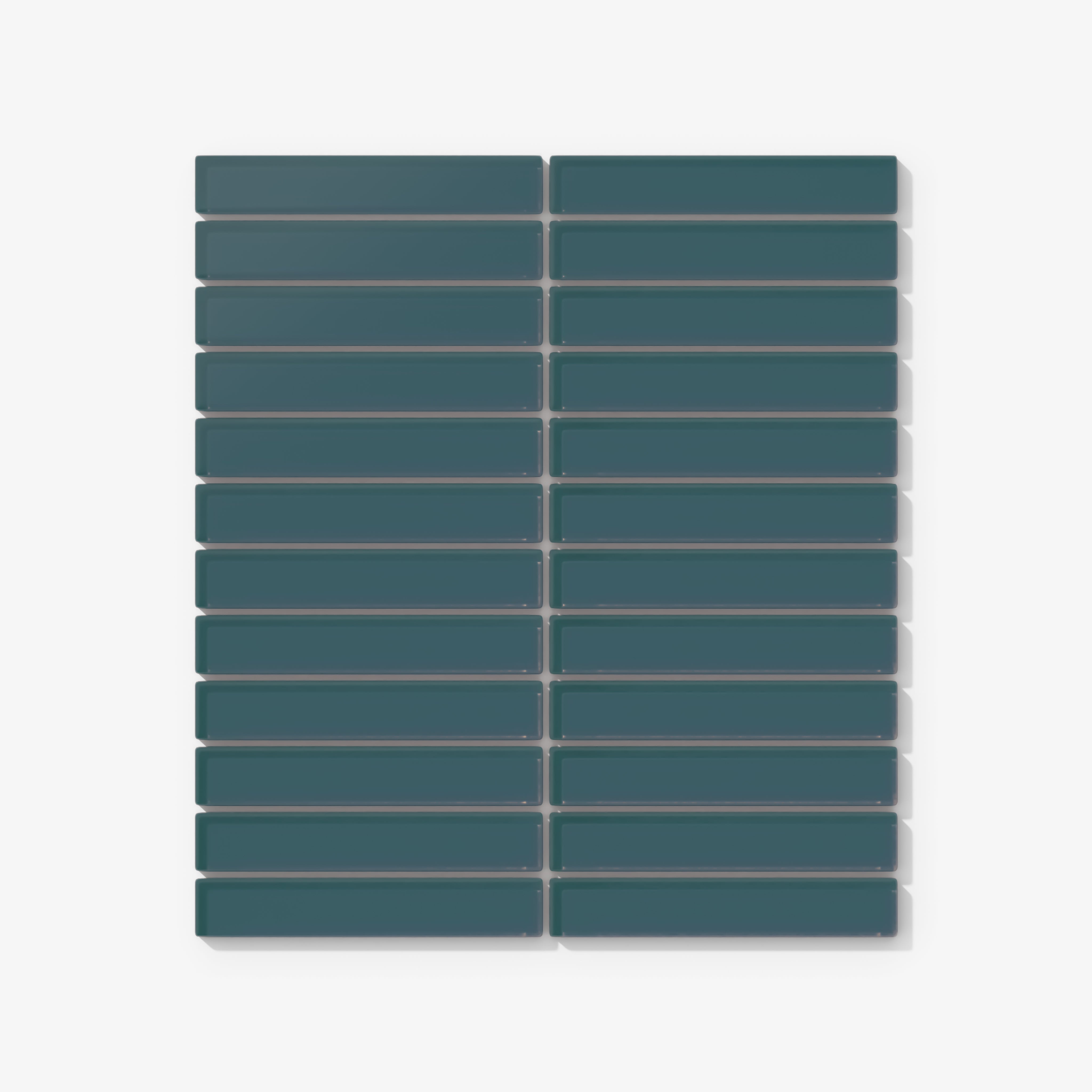 1x6 Straight Set Sheeted Glass Mosaic Tile in Magpie Matte