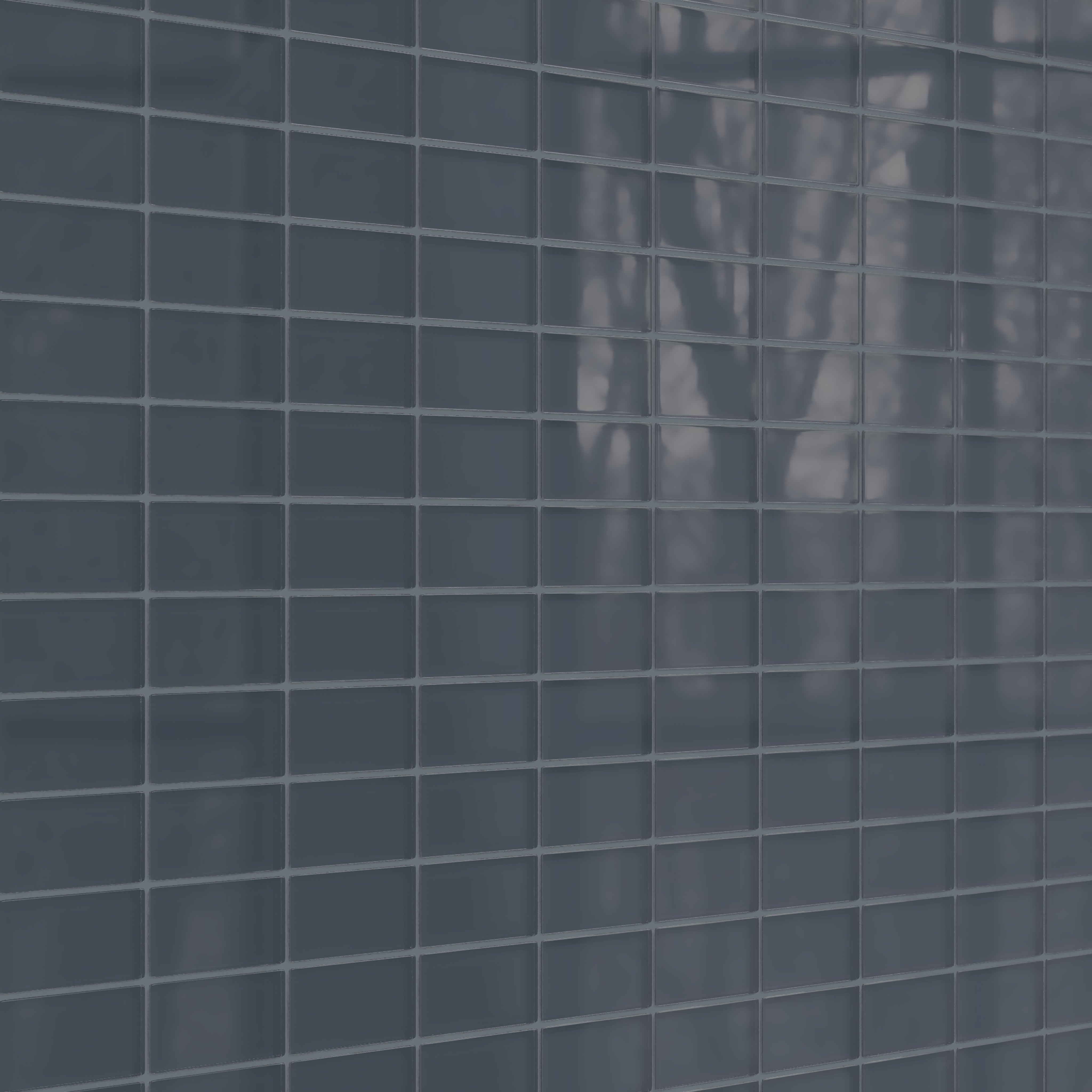 2x4 Straight Set Sheeted Glass Mosaic Tile in Junco Gloss