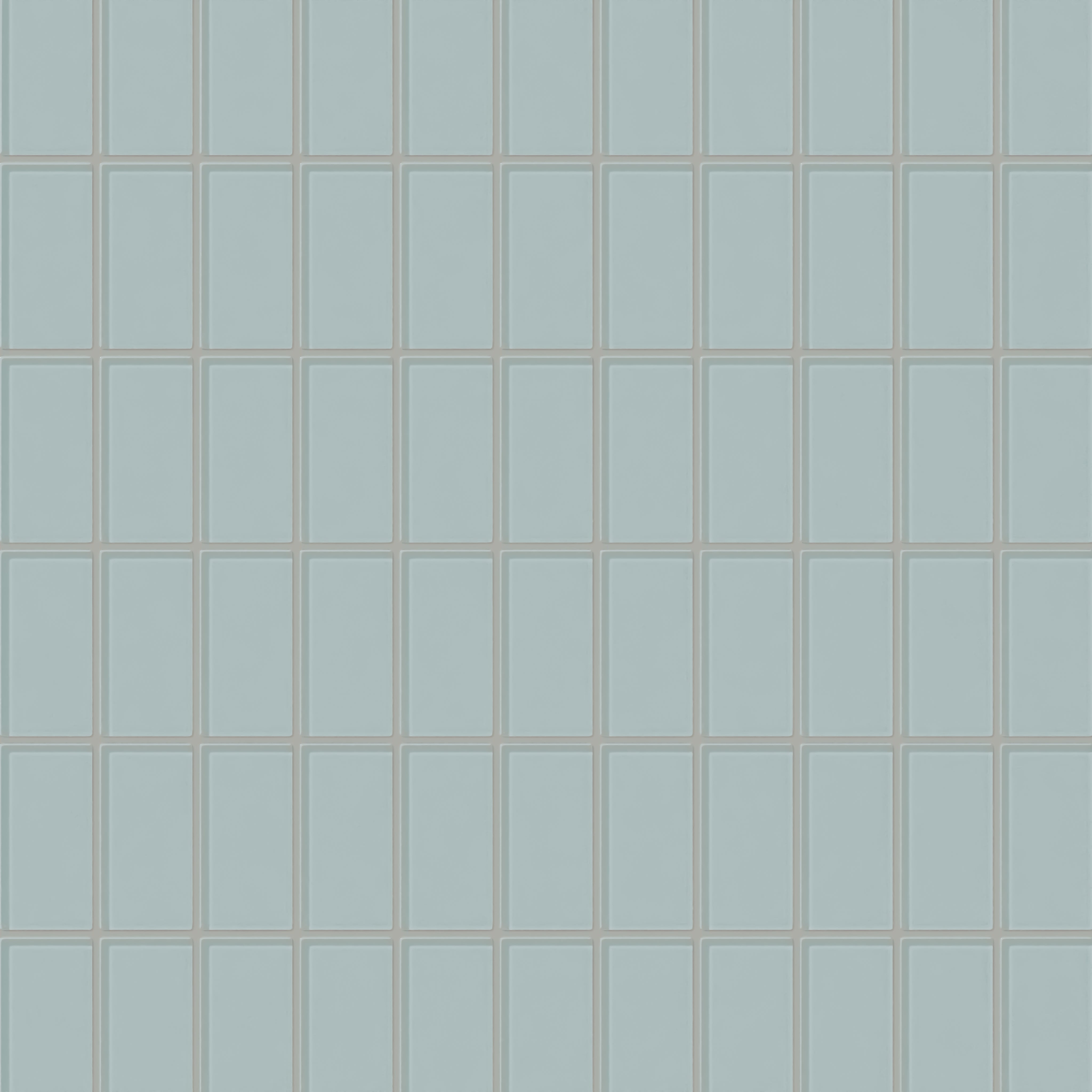 2x4 Straight Set Sheeted Glass Mosaic Tile in Great Blue Heron Gloss
