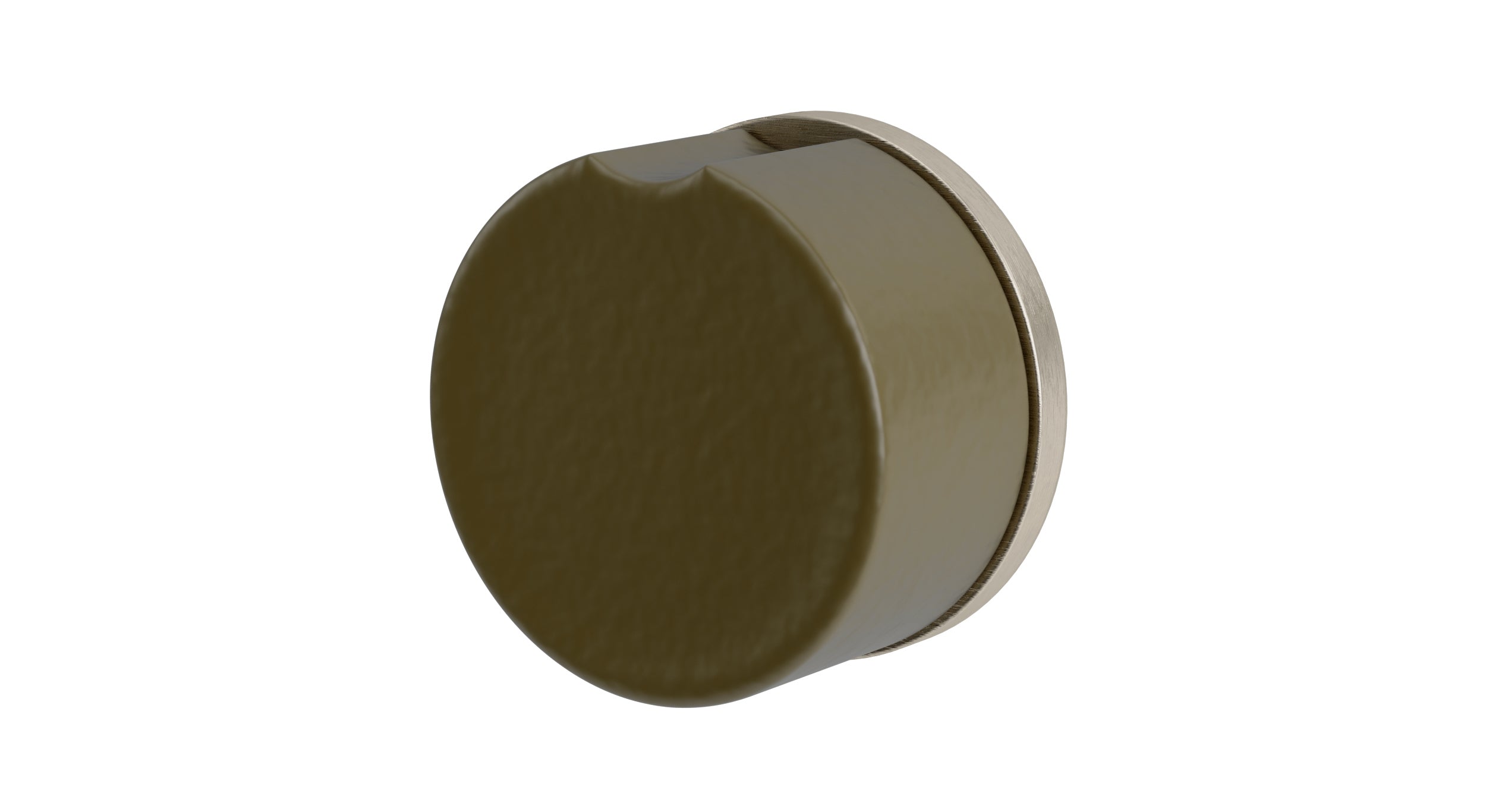 Foundry One Handle Wall Mount Diverter/Volume Control Shower Trim with Groove Ceramic Knob Handle in Satin Nickel