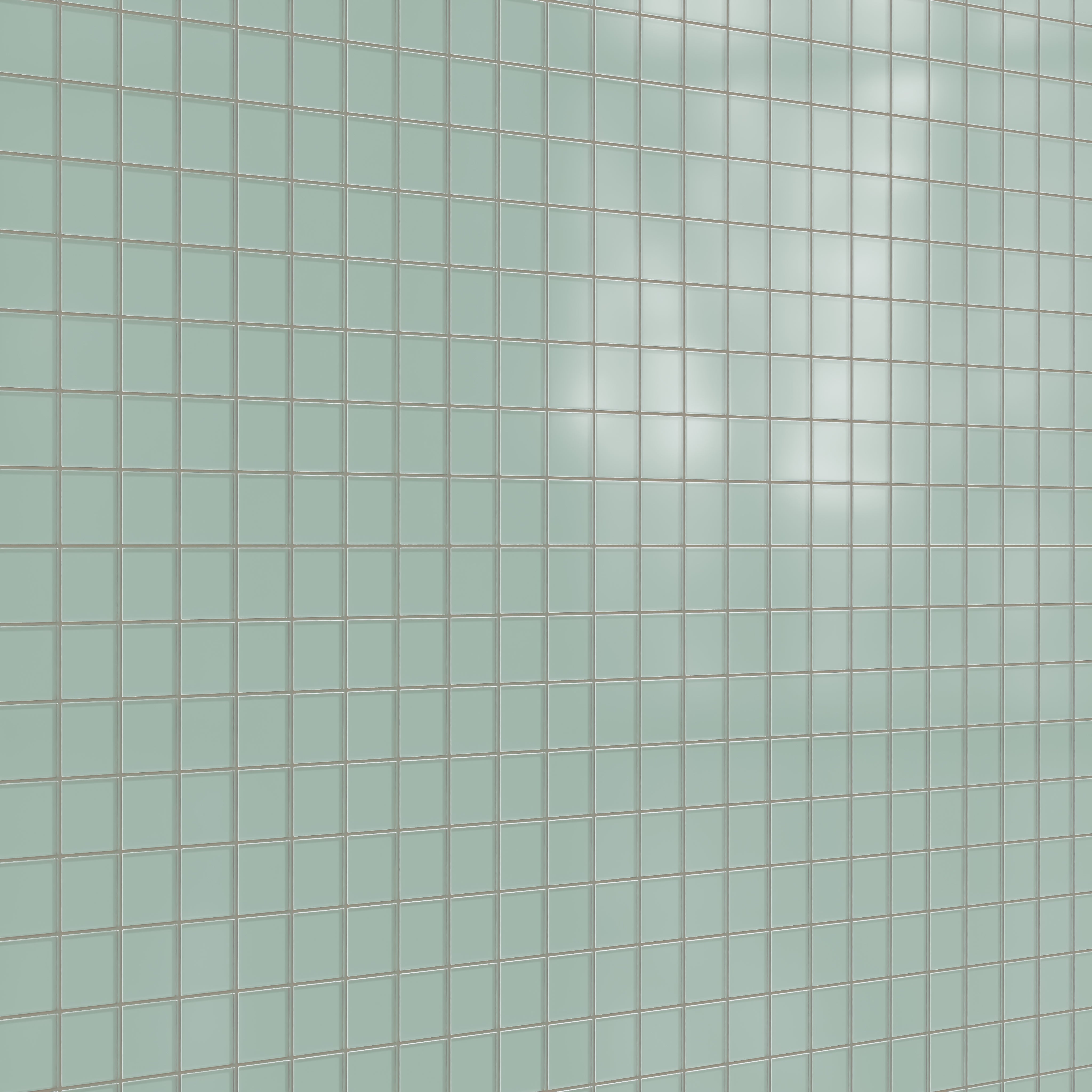 3x3 Straight Set Sheeted Glass Mosaic Tile in Kingfisher Matte
