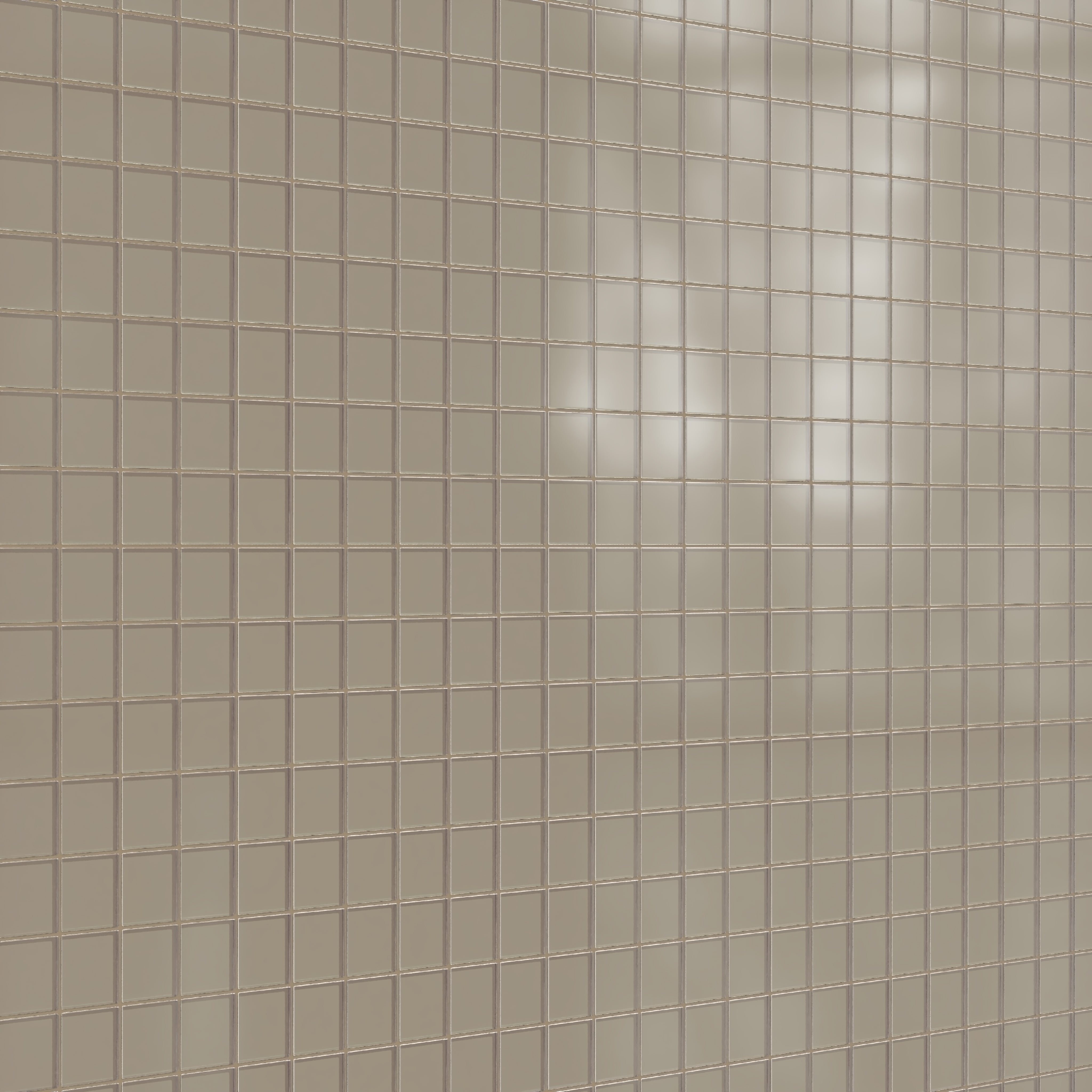 3x3 Straight Set Sheeted Glass Mosaic Tile in Quail Matte