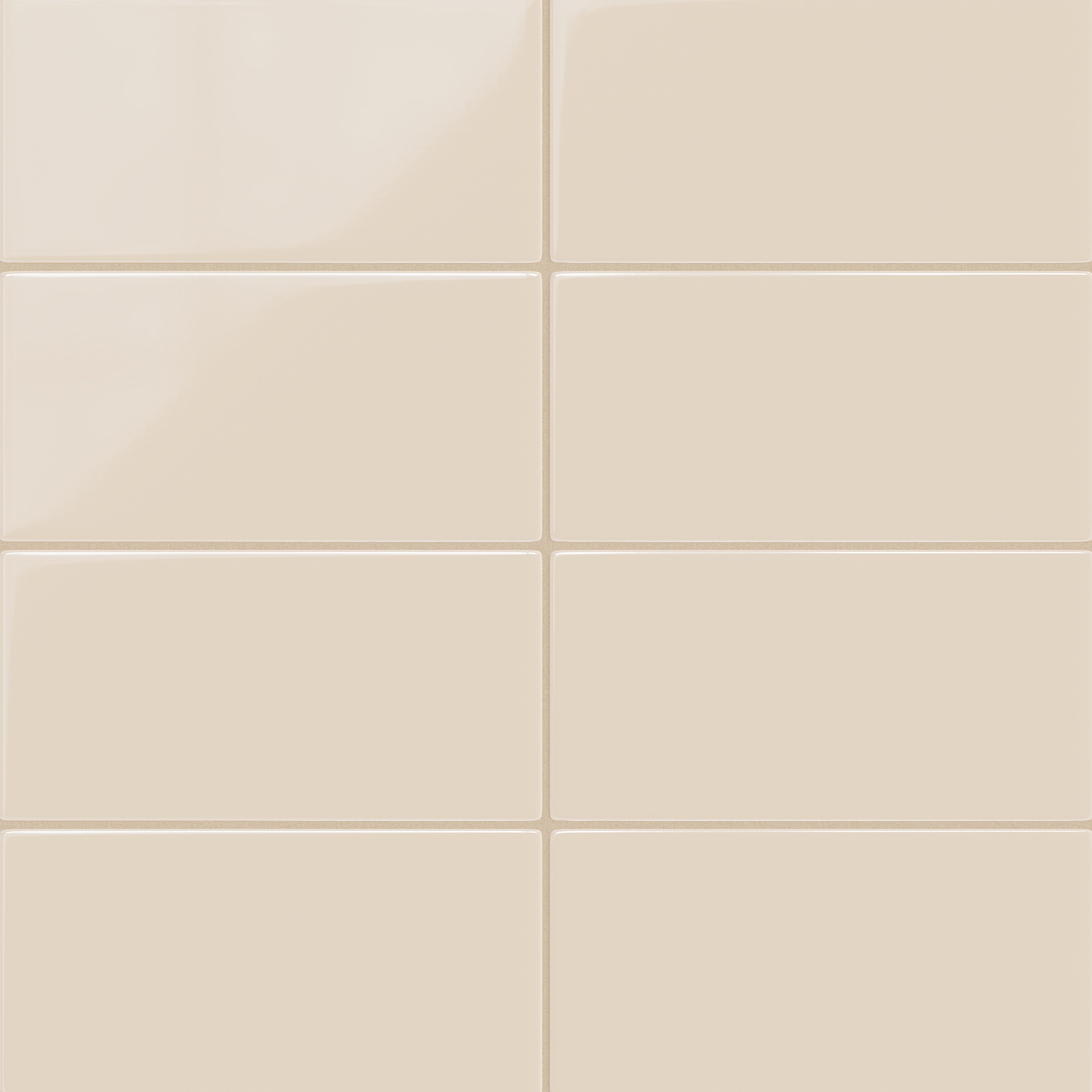 6x12 Original Ceramic Tile in Ivory Gloss