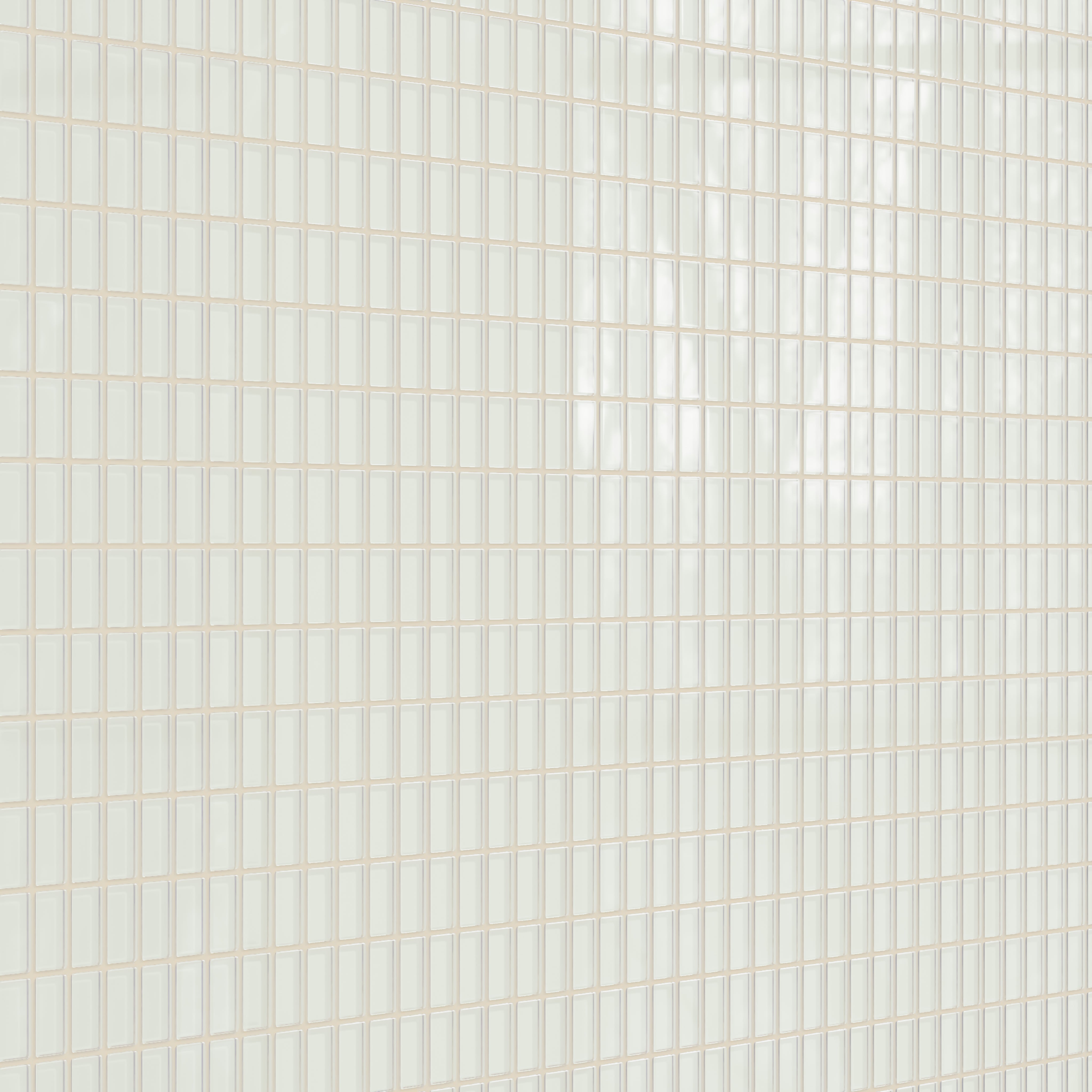 1x2 Straight Set Sheeted Glass Mosaic Tile in Flycatcher Gloss