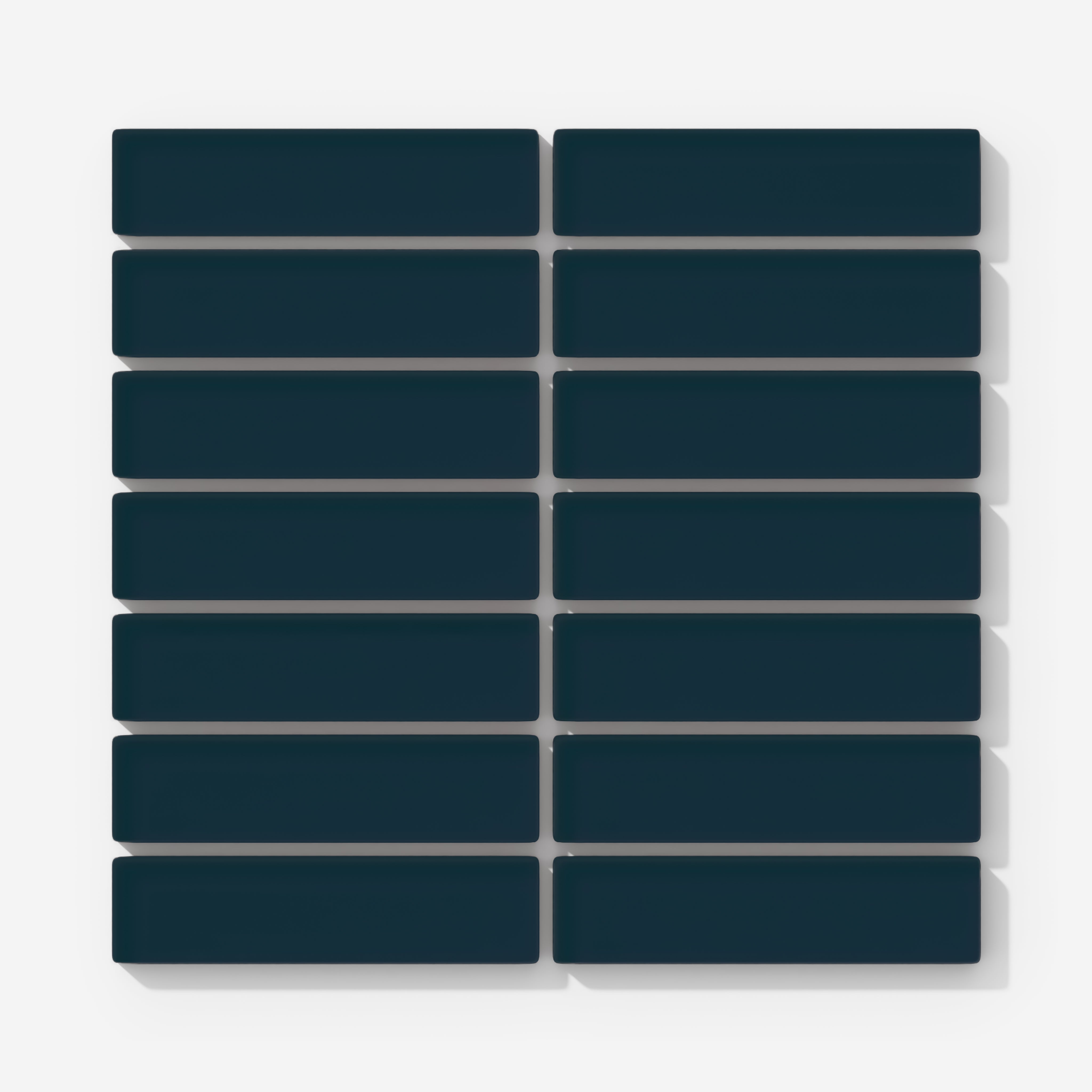 1x4 Straight Set Sheeted Glass Mosaic Tile in Grackle Gloss