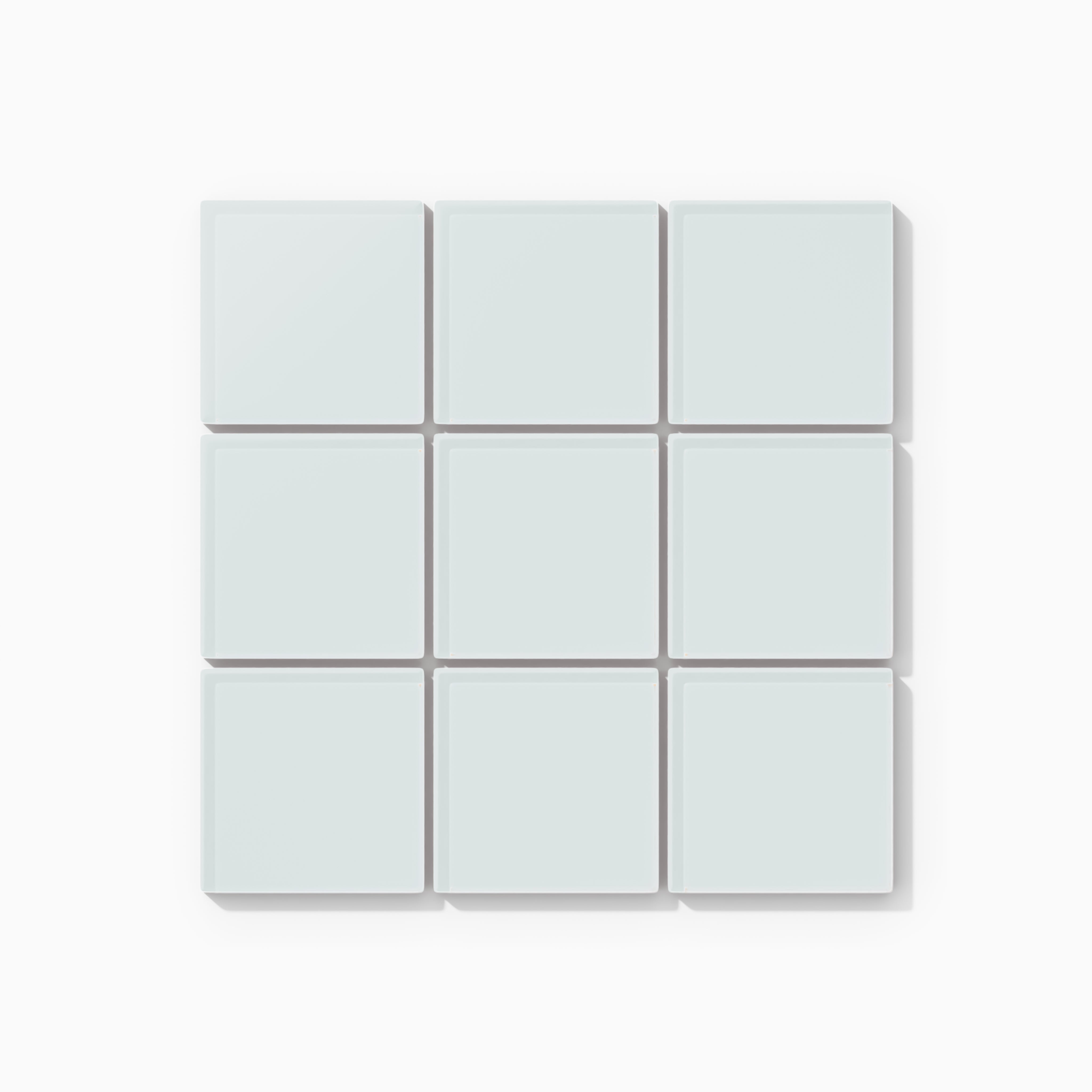 3x3 Straight Set Sheeted Glass Mosaic Tile in Warbler Matte