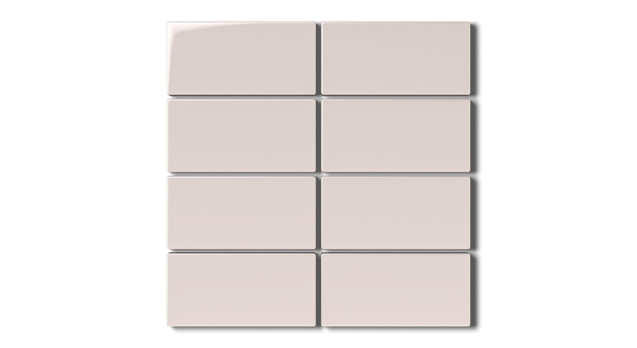 2x4 Straight Set Sheeted Natural Press Ceramic Mosaic Tile in Tyrian Purple Gloss