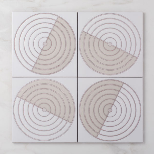 8x8 Handpainted Sample Maze in White Motif