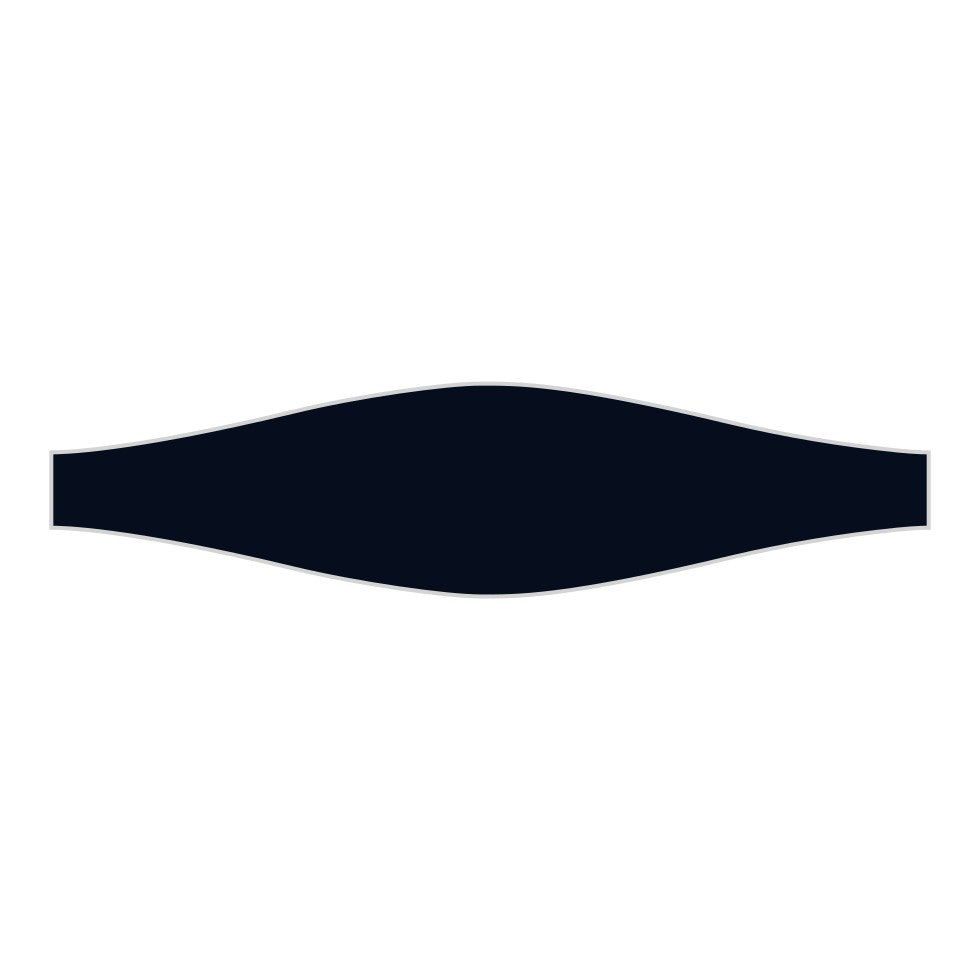 Wave Original Ceramic Tile in Navy Blue Matte