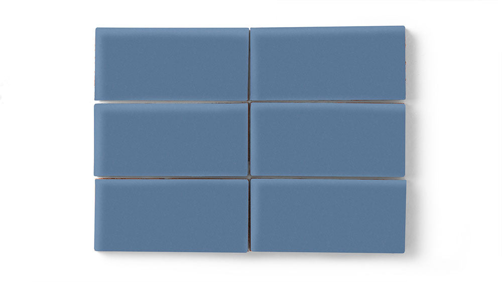 3x6 Original Ceramic Tile in Caribbean Sea Matte - Fireclay Tile