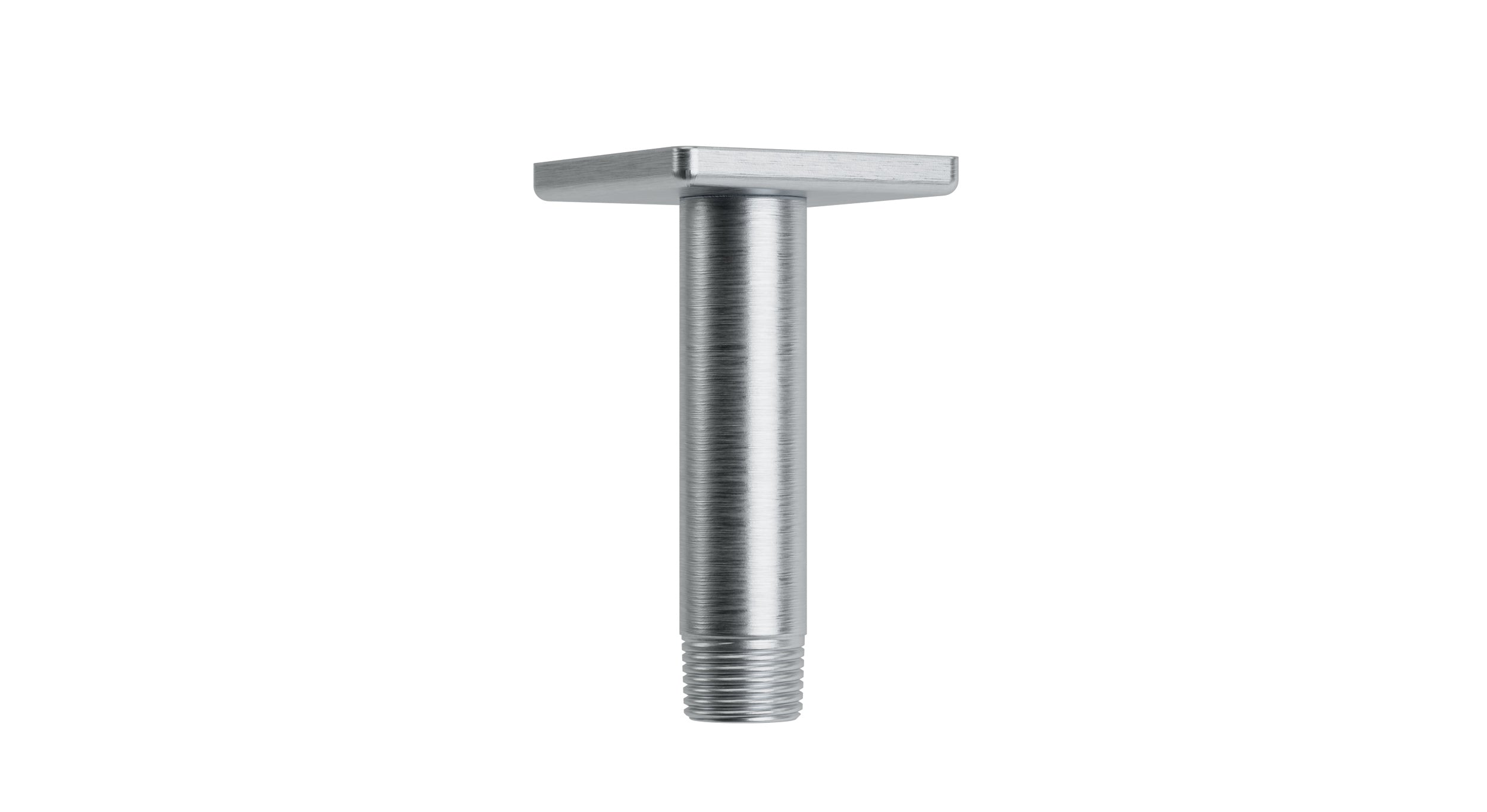 Flatiron 4" Straight Shower Arm with Flange in Satin Chrome