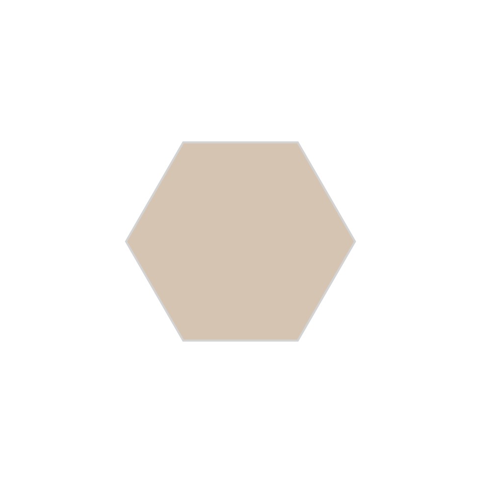 6" Hexagon Original Ceramic Tile in Cardamom Matte