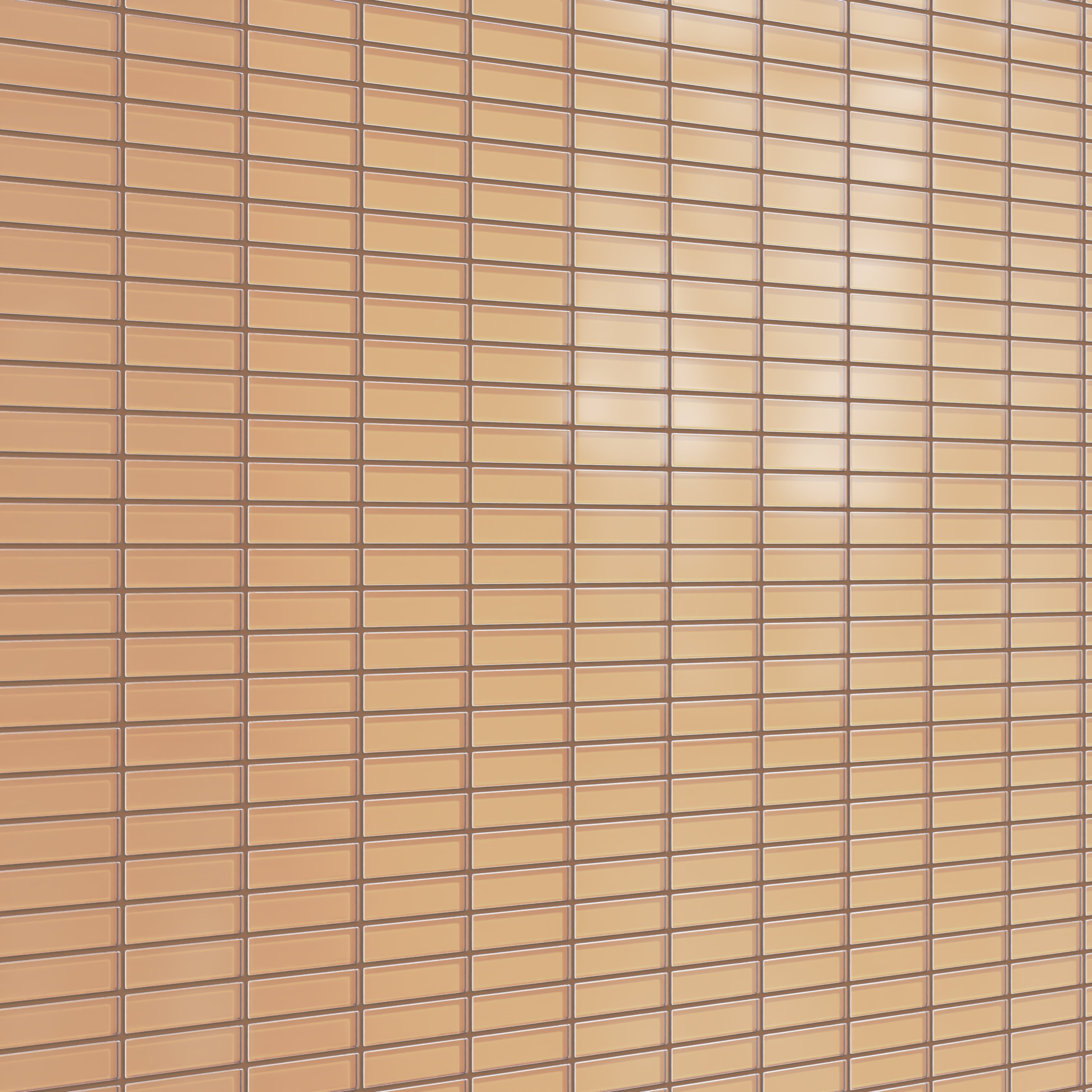 1x4 Straight Set Sheeted Glass Mosaic Tile in Carolina Wren Matte