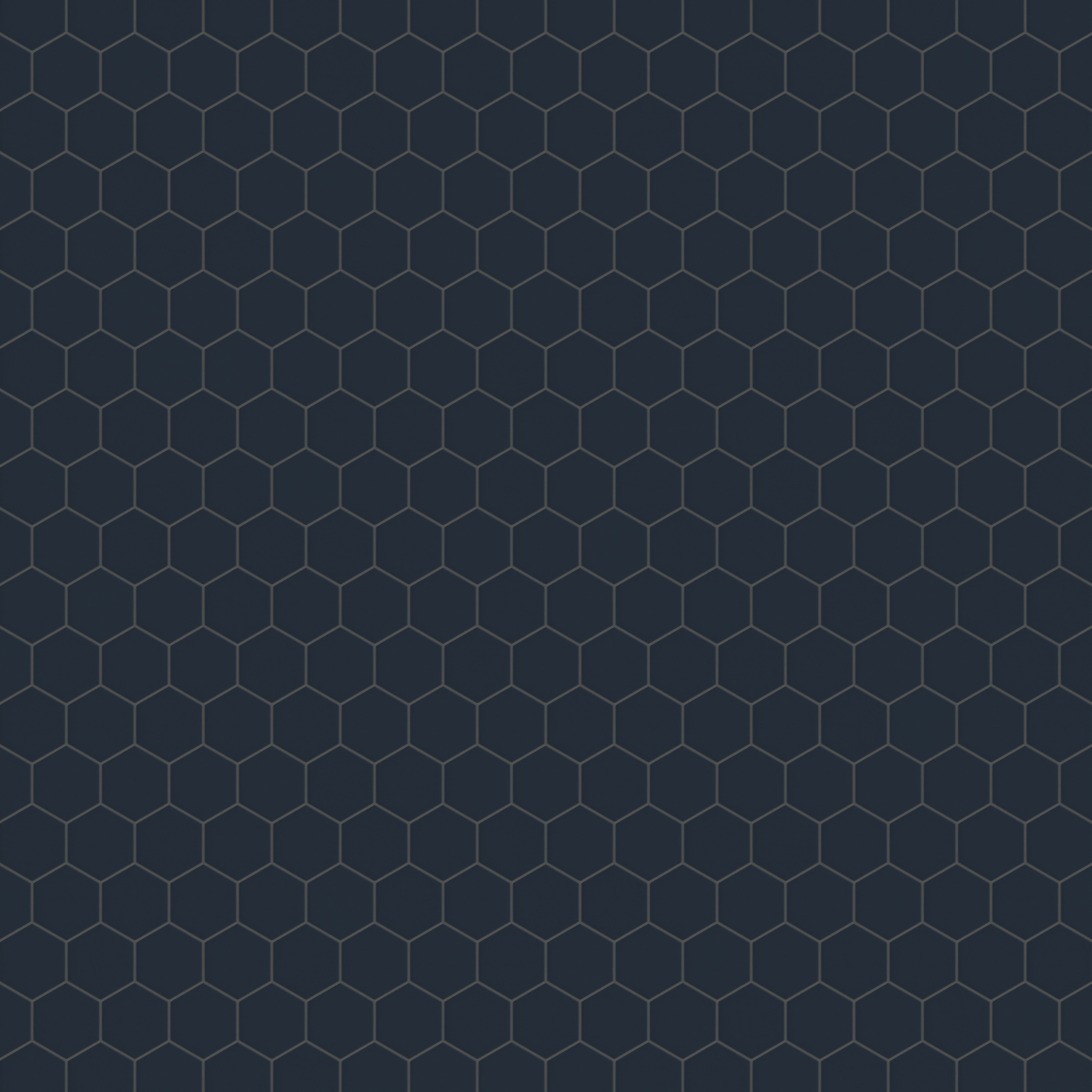 4" Hexagon Original Ceramic Tile in Navy Blue Matte