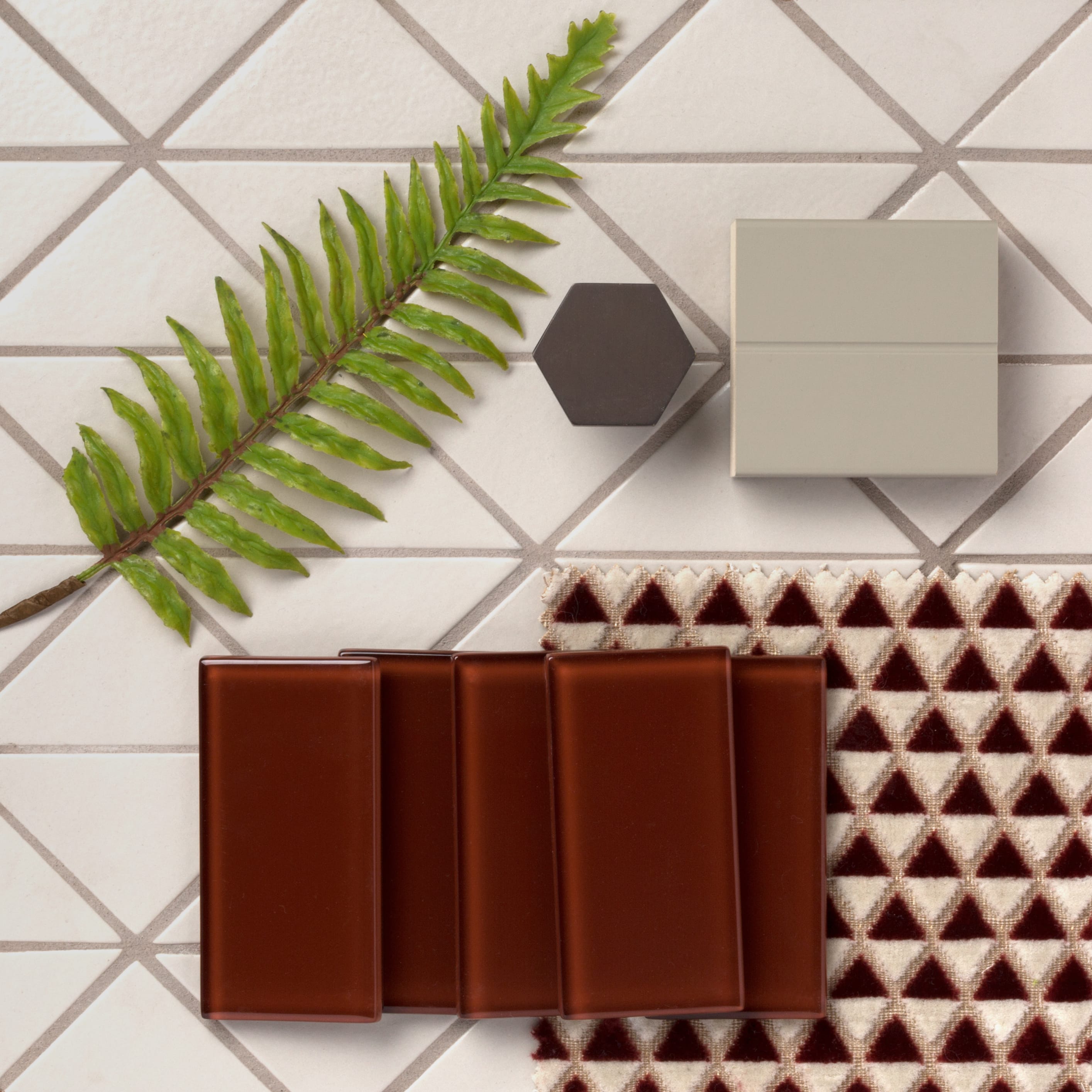 2x4 Straight Set Sheeted Glass Mosaic Tile in Pheasant Gloss
