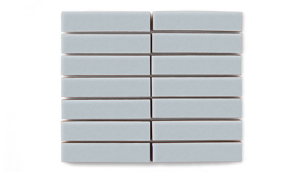 1x4 Straight Set Sheeted Original Ceramic Mosaic Tile in Crater Lake Matte