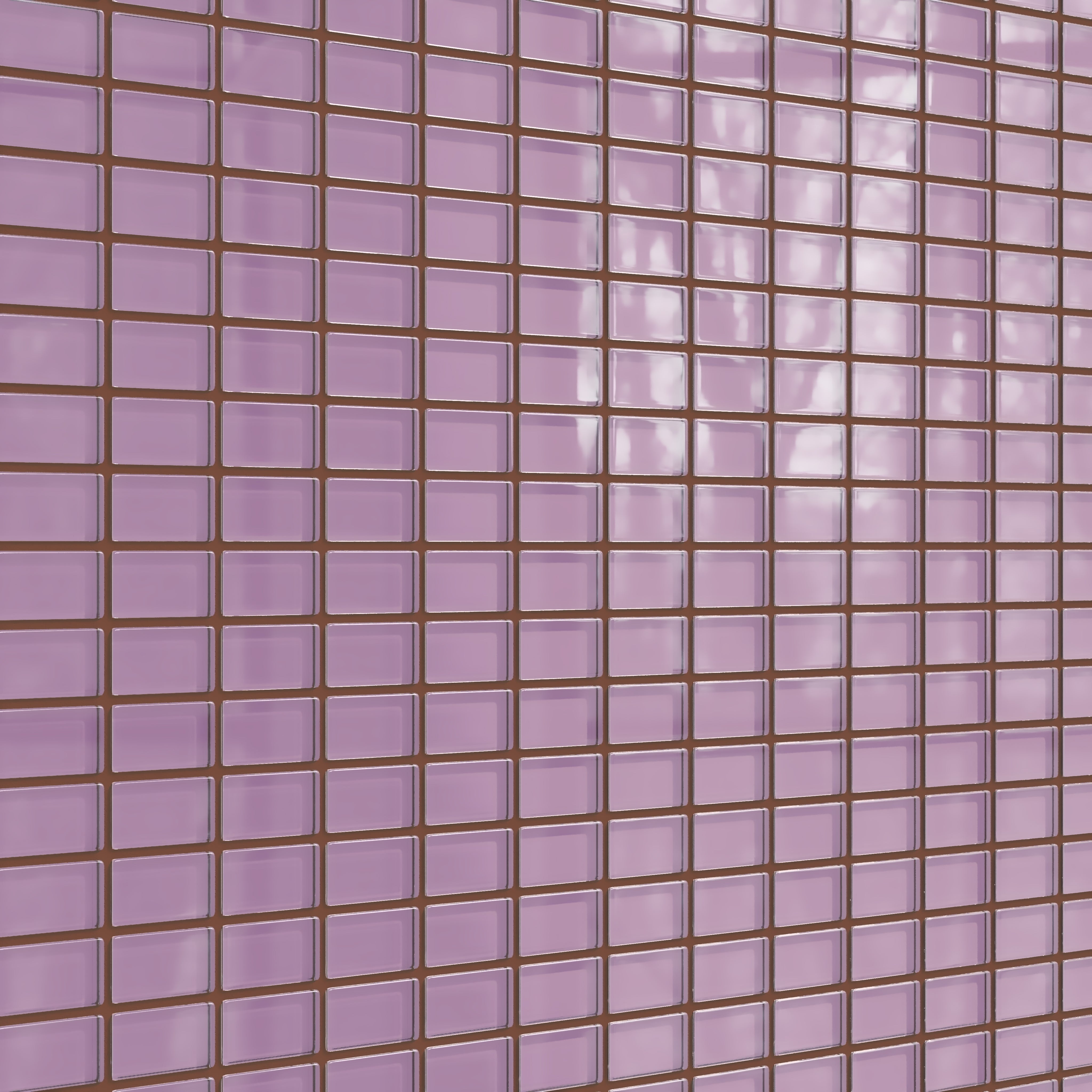1x2 Straight Set Sheeted Glass Mosaic Tile in Waxbill Gloss