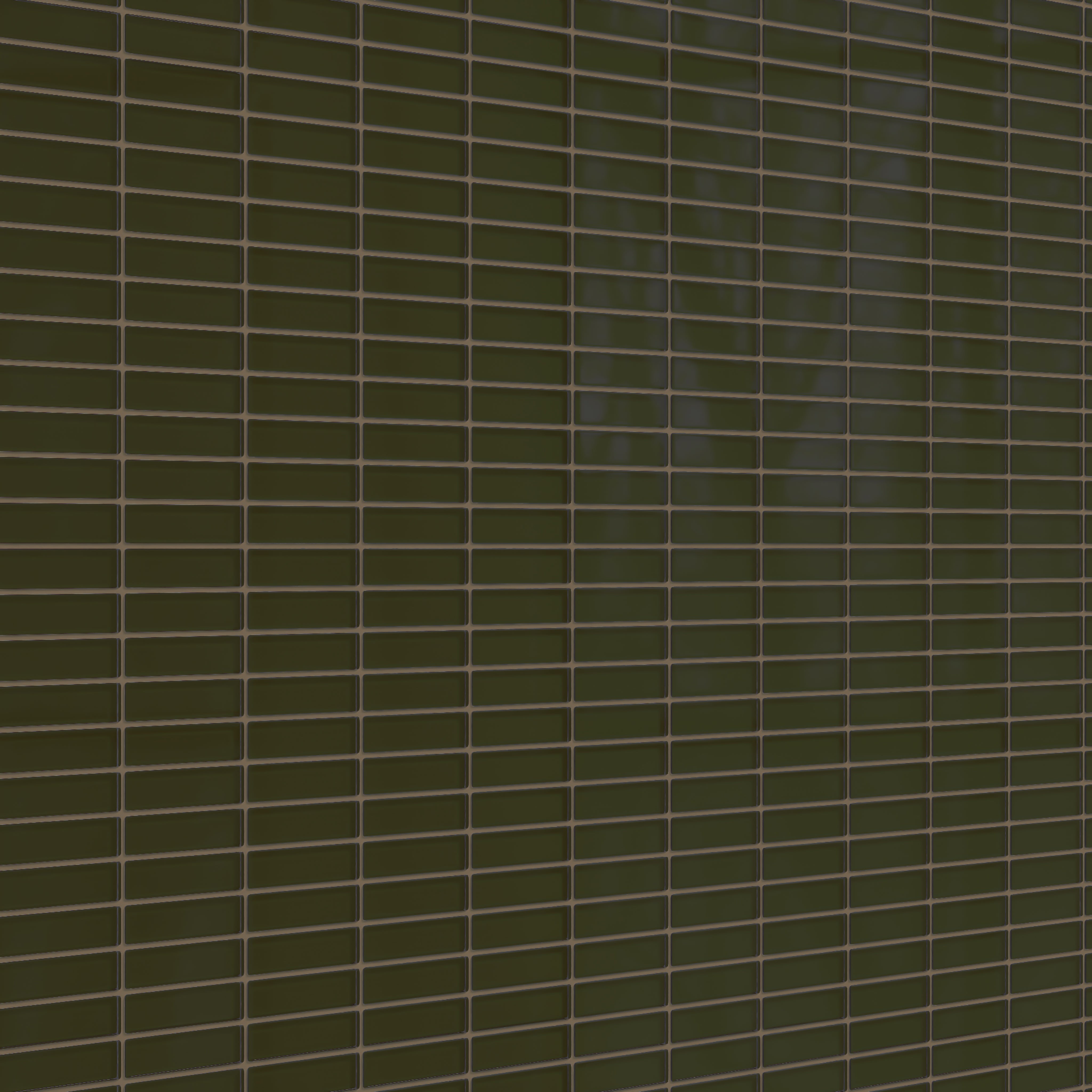 1x4 Straight Set Sheeted Glass Mosaic Tile in Catbird Gloss