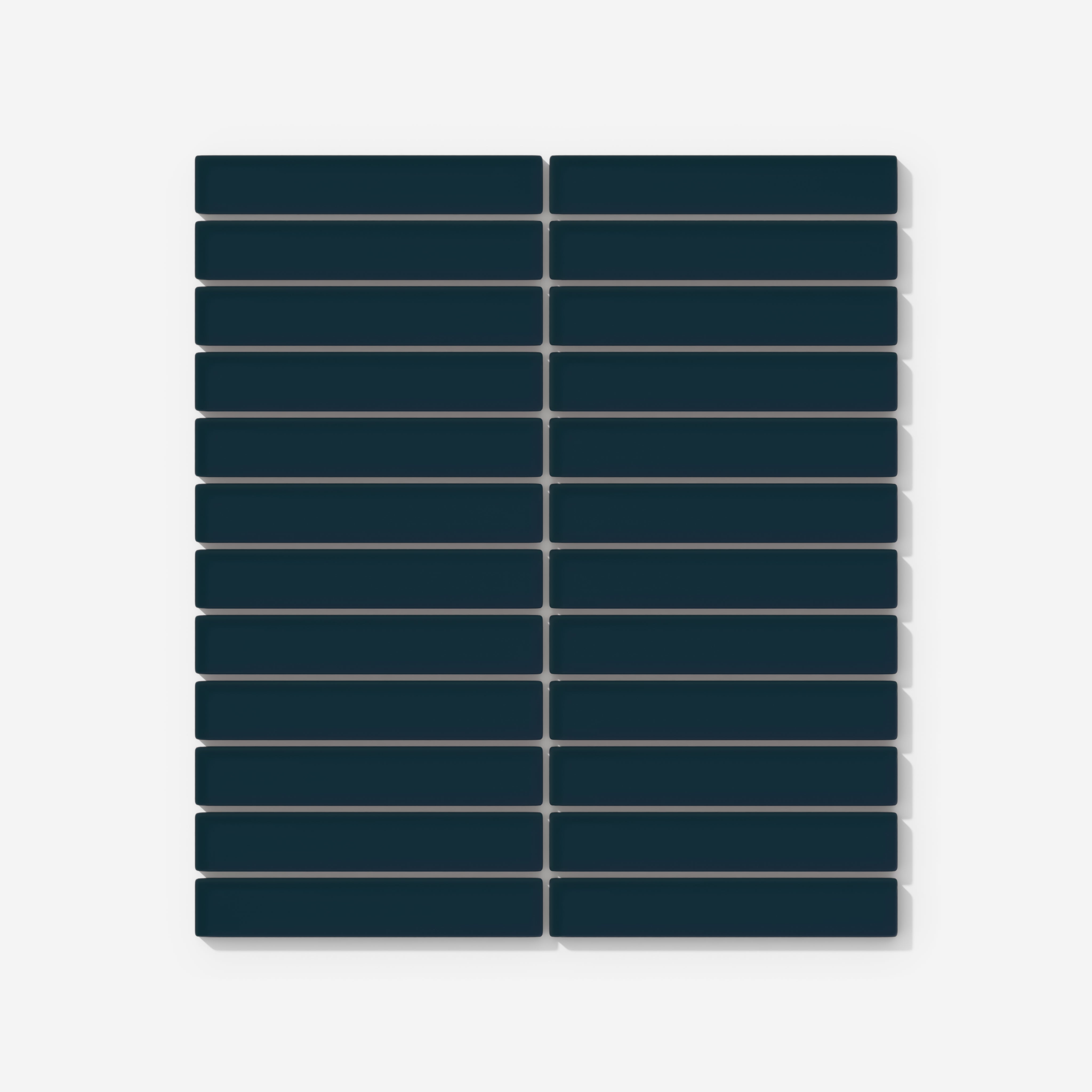 1x6 Straight Set Sheeted Glass Mosaic Tile in Grackle Gloss