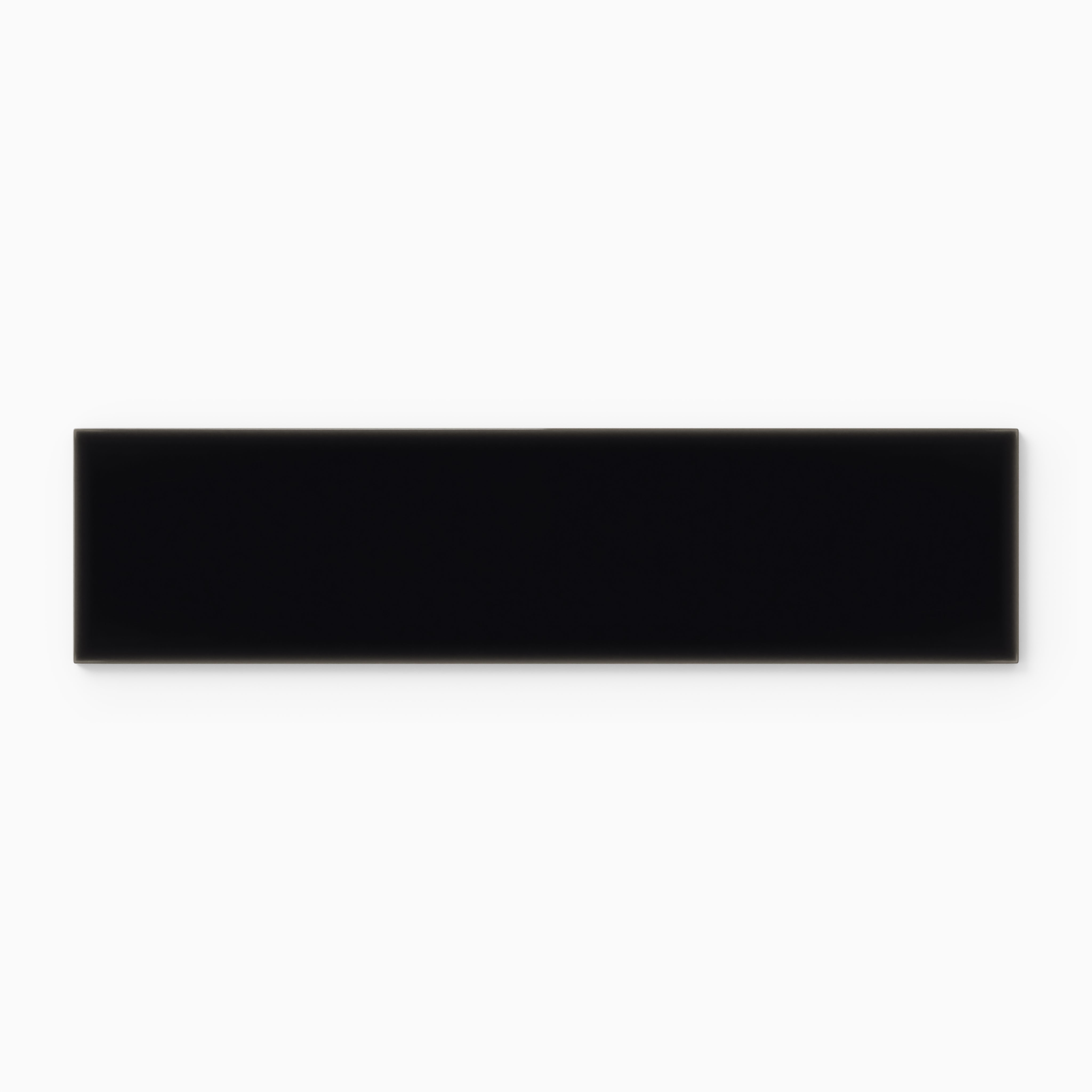 3x12 Natural Press Ceramic Tile in Bone Black Gloss