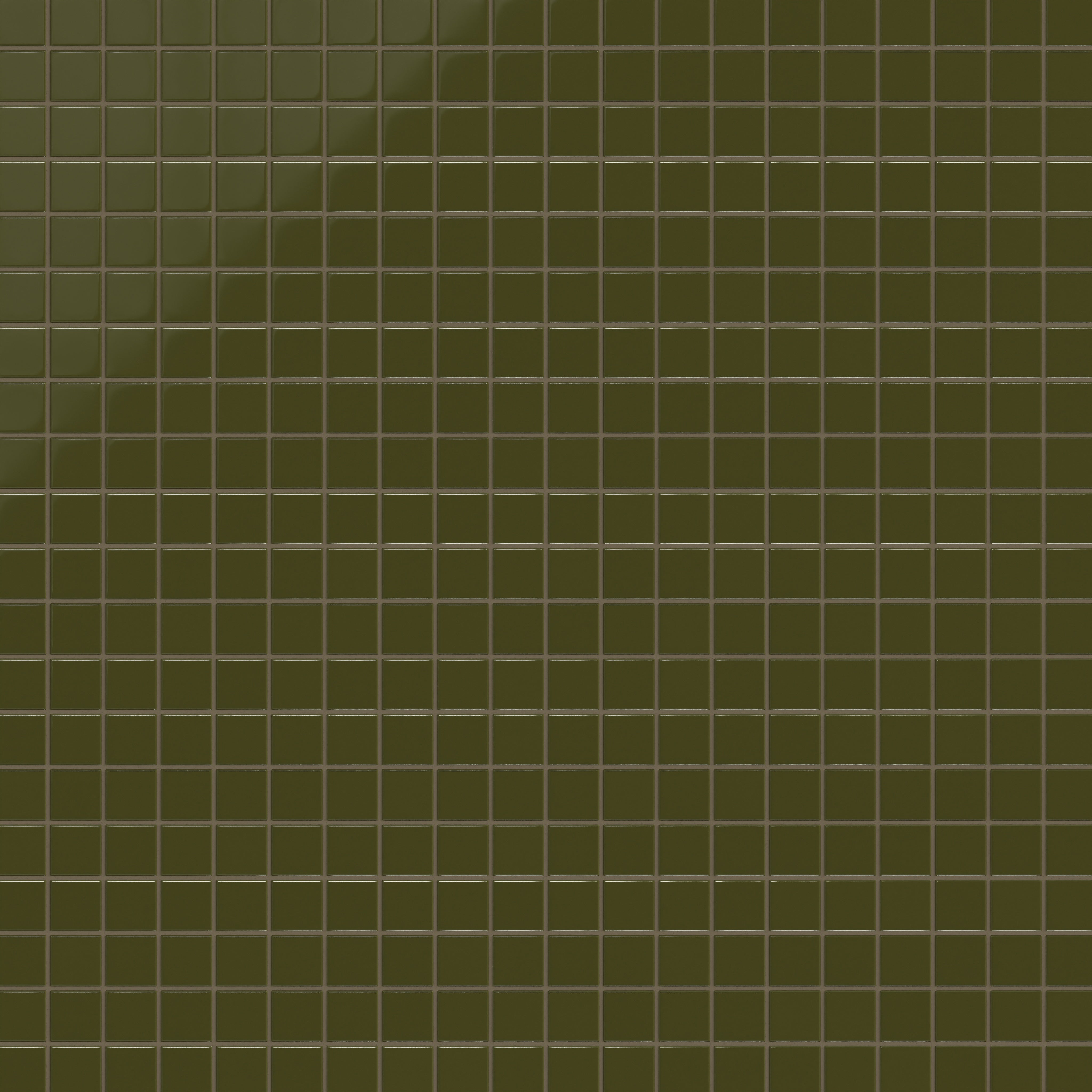 2x2 Straight Set Sheeted Original Ceramic Mosaic Tile in Bonsai Gloss