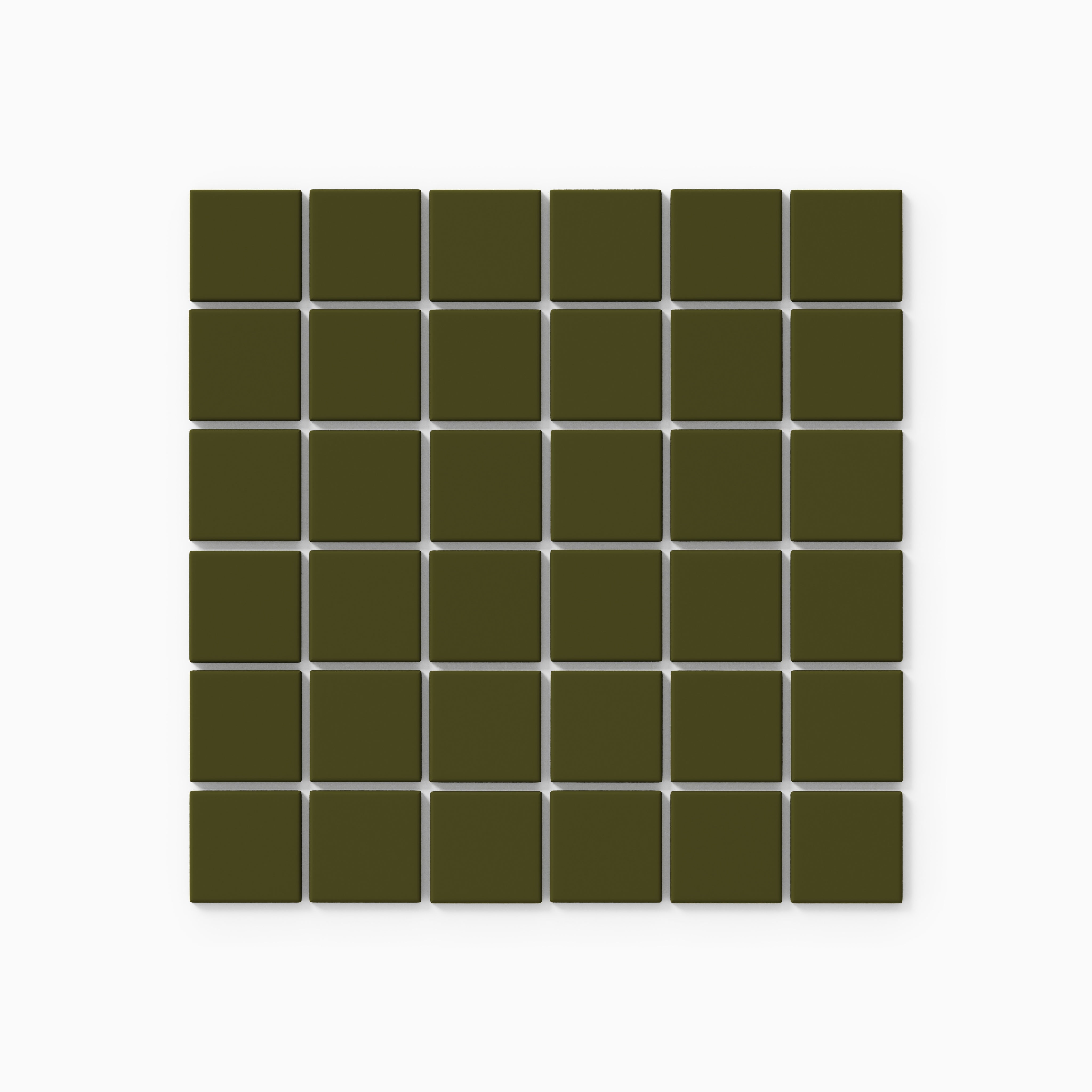 2x2 Straight Set Sheeted Original Ceramic Mosaic Tile in Bonsai Matte