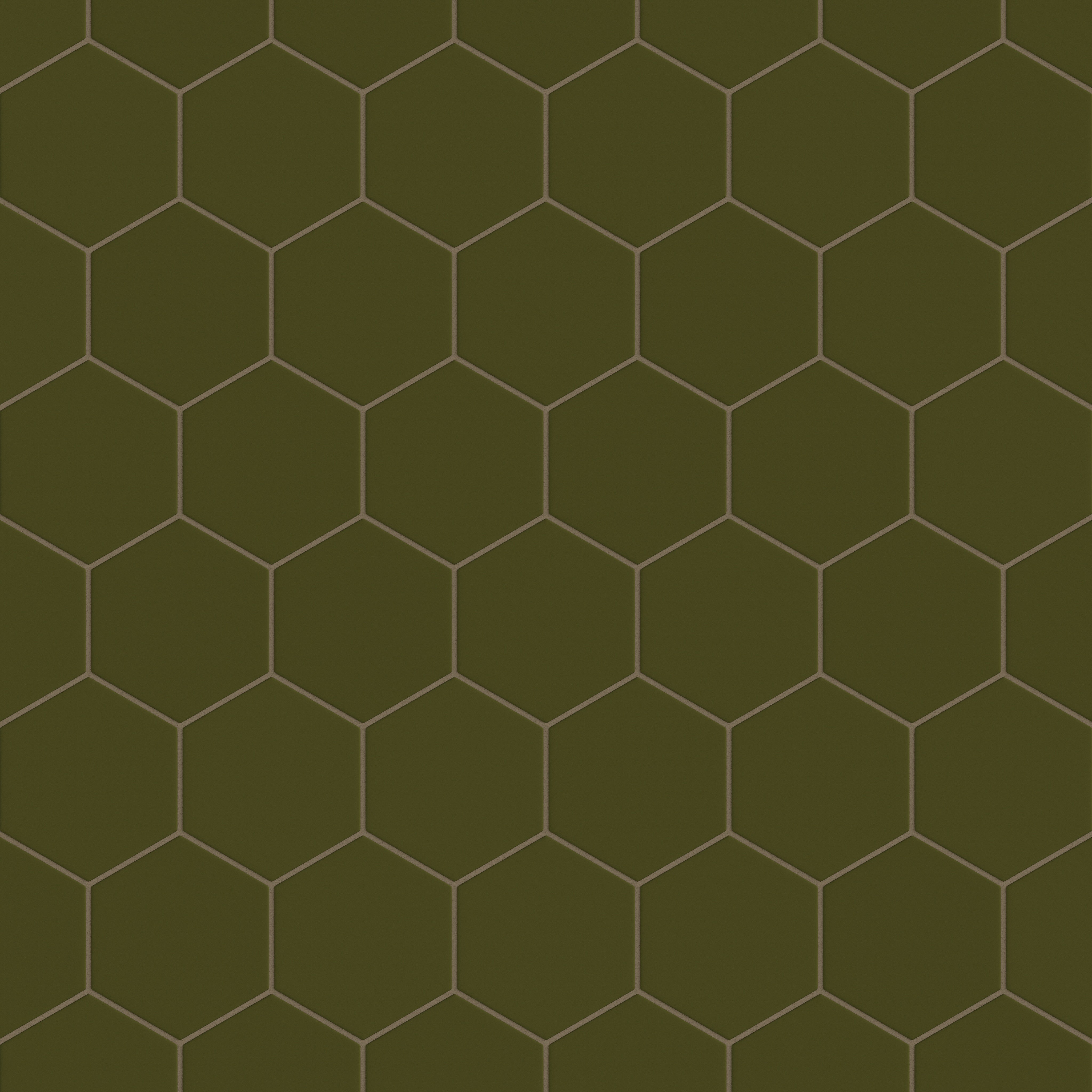 6" Hexagon Original Ceramic Tile in Bonsai Matte