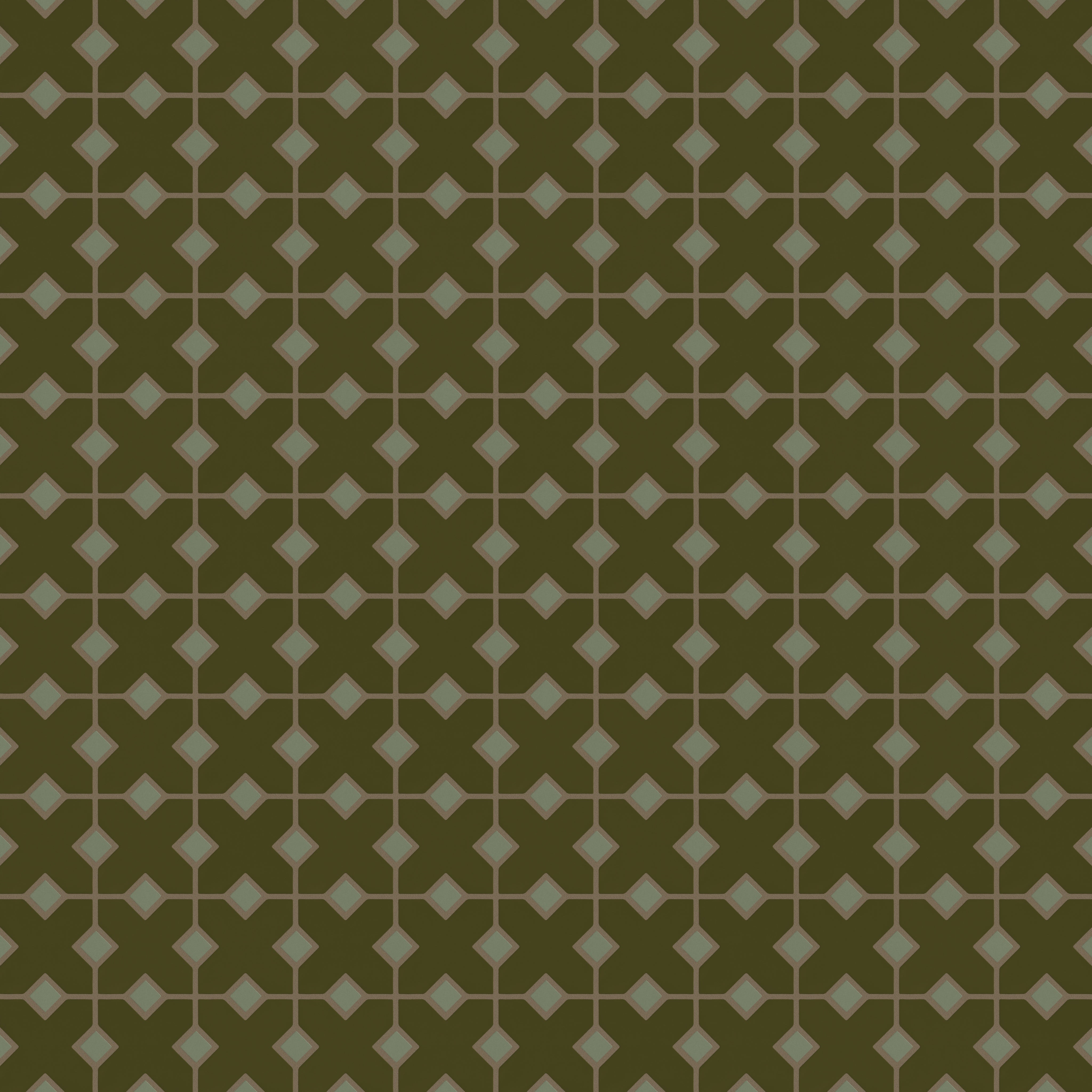 Hacienda Sheeted Original Ceramic Tile in Bonsai Matte & Peabody Matte