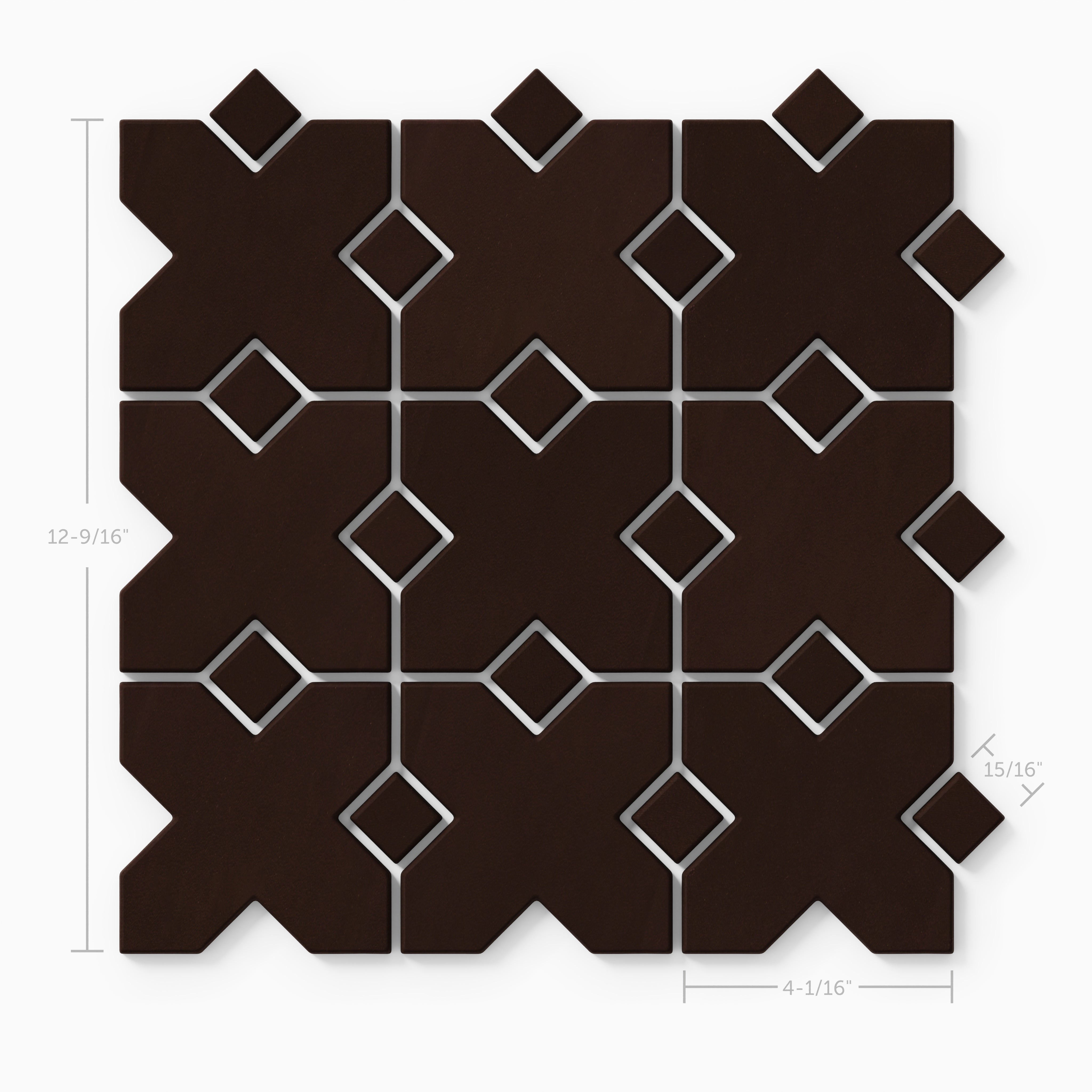 Hacienda Sheeted Original Ceramic Tile in Burnt Umber