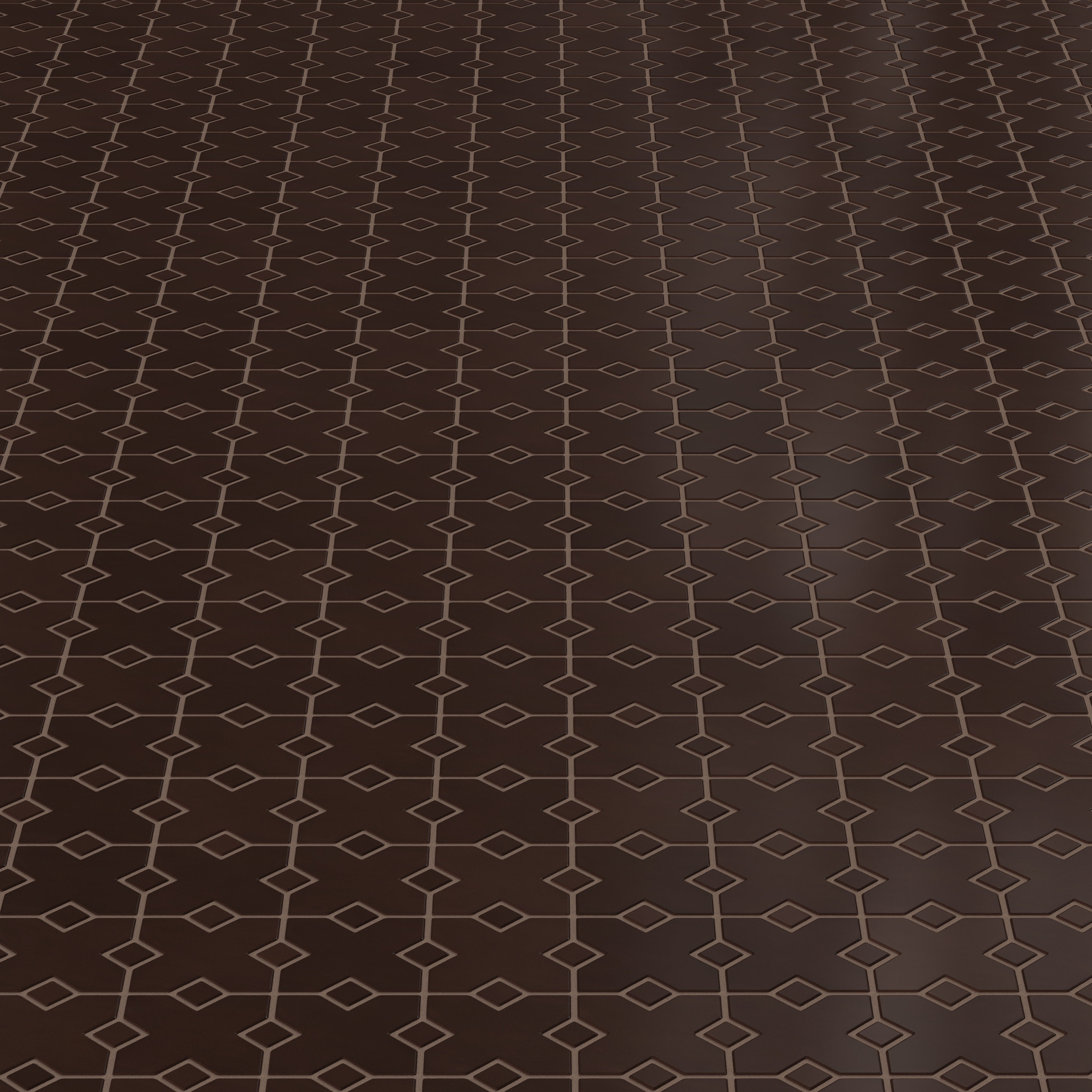 Hacienda Sheeted Original Ceramic Tile in Burnt Umber